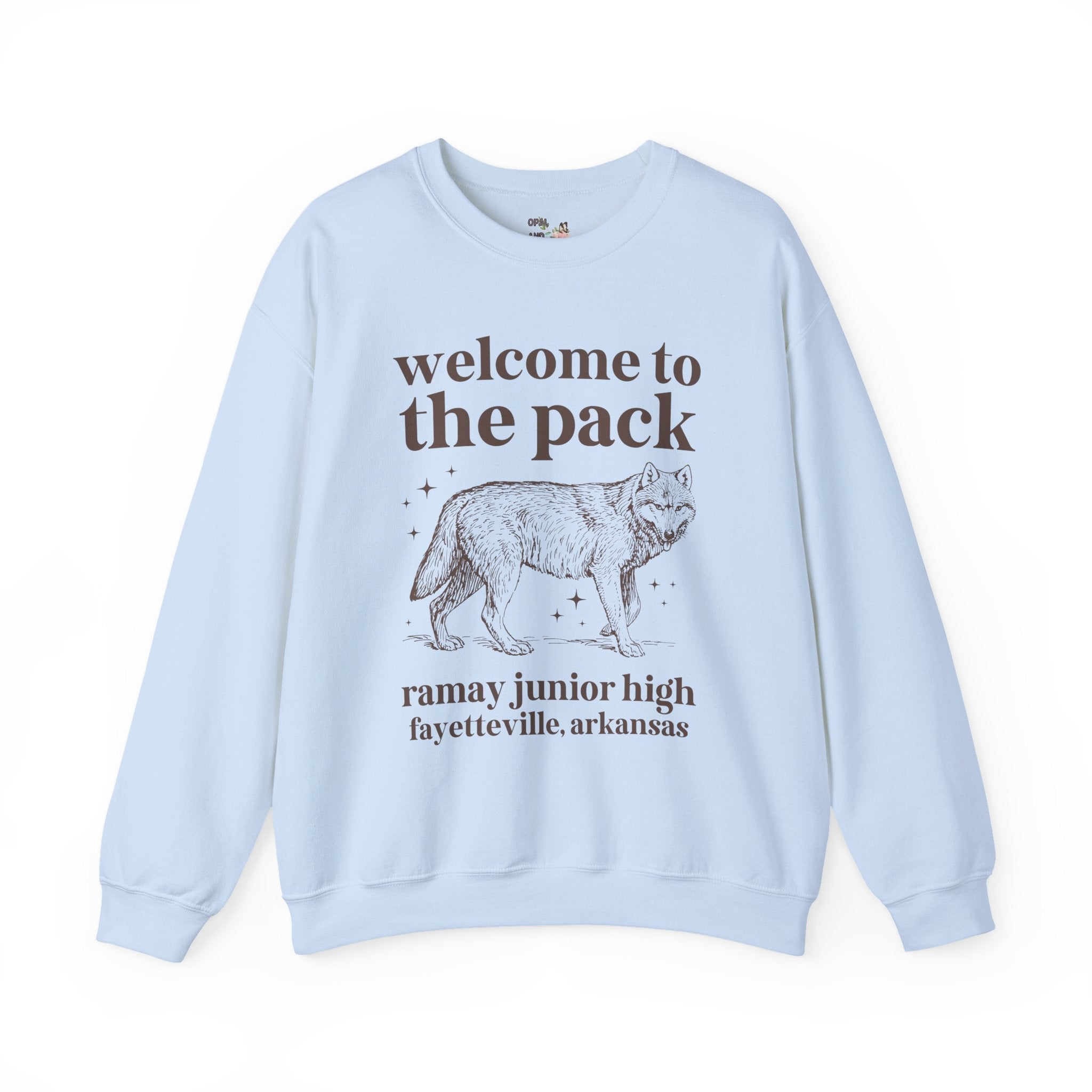 Ramay Junior High School Sweatshirt: Welcome to the Pack | FPS + Opal and June Sweatshirt, Fayetteville Public Schools - Opal and June