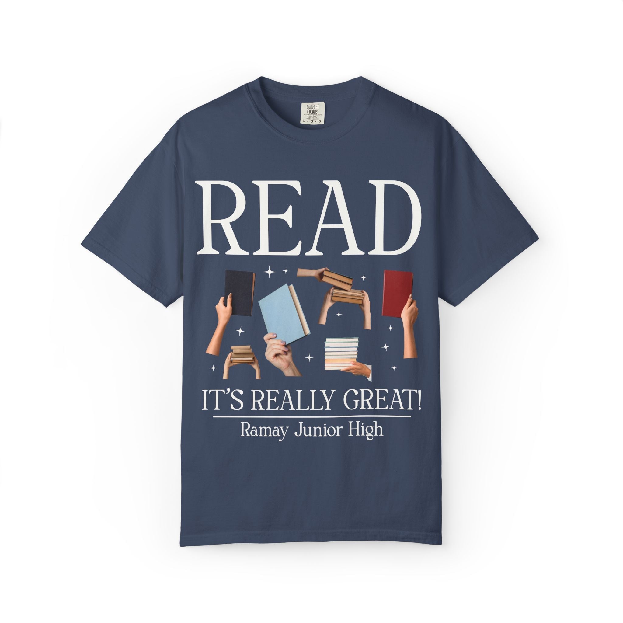 Ramay Junior High School Tee Shirt: Read It's Really Great | FPS + Opal and June Tee Shirt, Fayetteville Public Schools - Opal and June