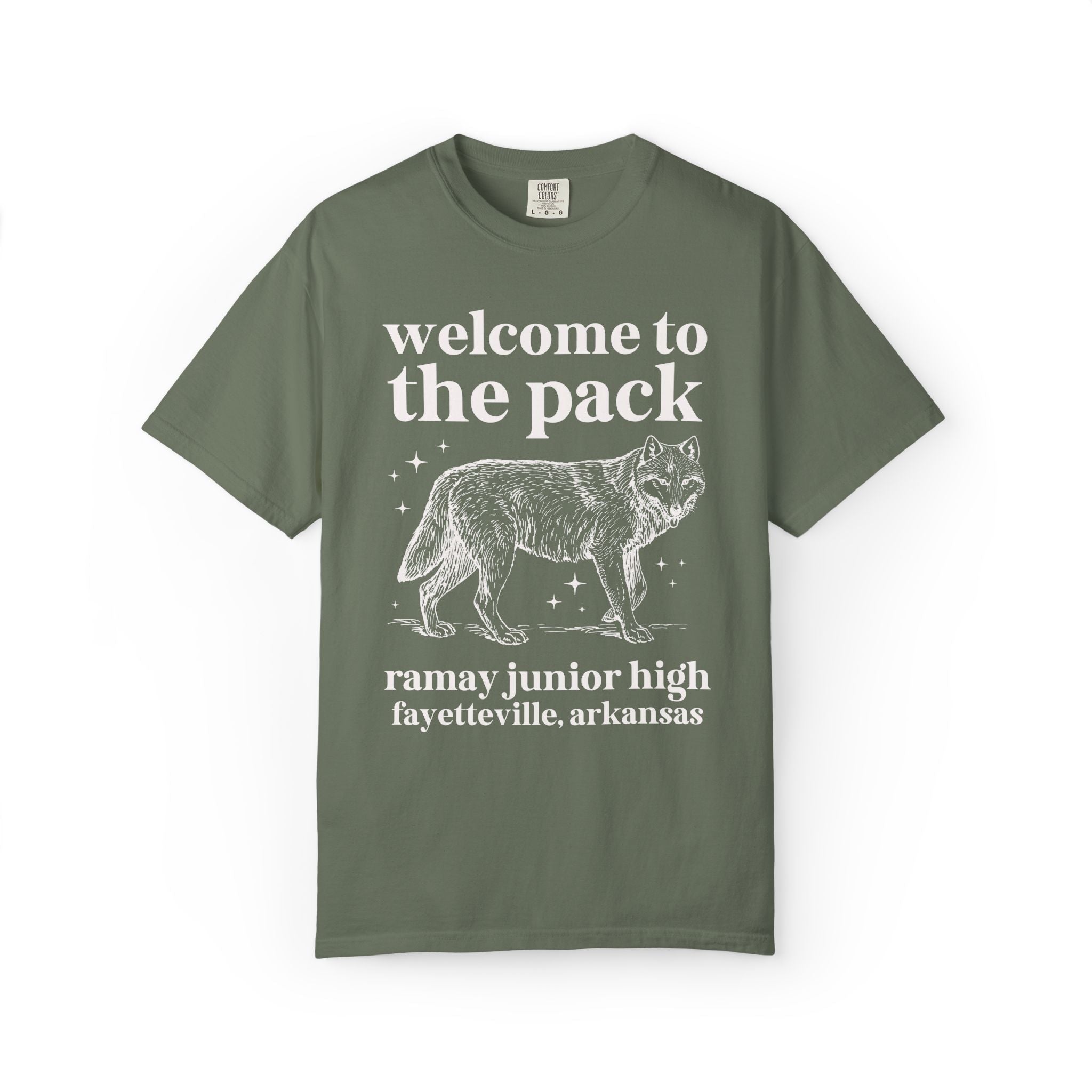 Ramay Junior High School Tee Shirt: Welcome to the Pack | FPS + Opal and June Tee Shirt, Fayetteville Public Schools - Opal and June