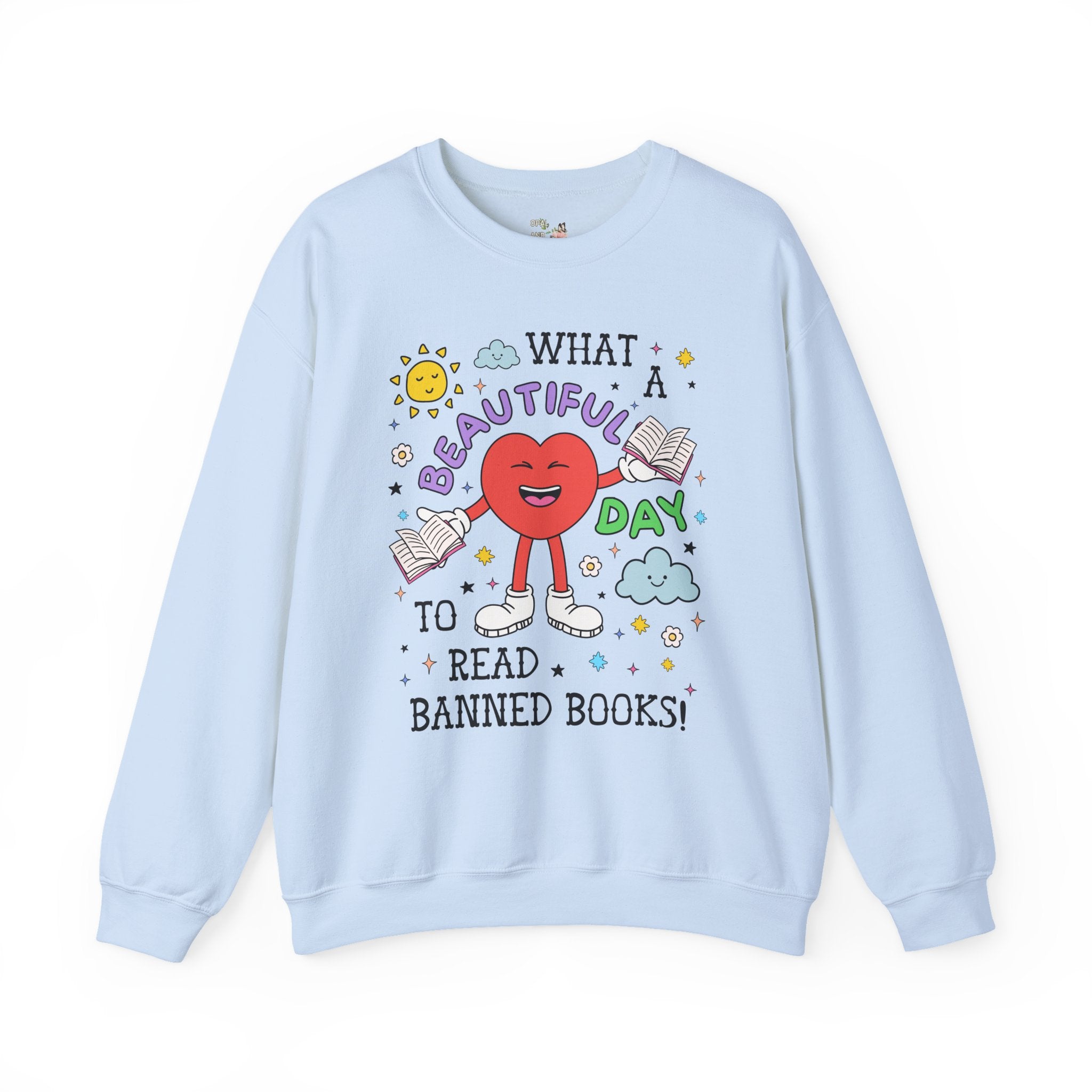 Read Banned Books Librarian Sweatshirt, Reading Teacher or Leftist Bookworm, Cute 90s Aesthetic Book Lover Gift Idea, Literature Professor - Opal and June