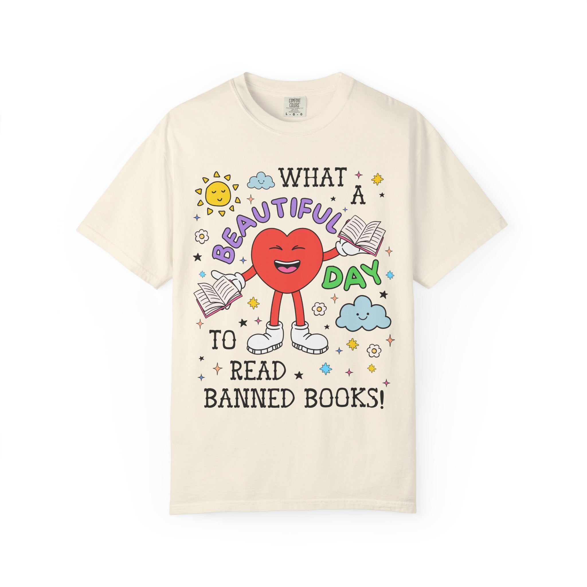 Read Banned Books Librarian T-Shirt for Reading Teacher or Leftist Bookworm, Cute 90s Aesthetic Book Lover Gift Idea, Literature Professor - Opal and June