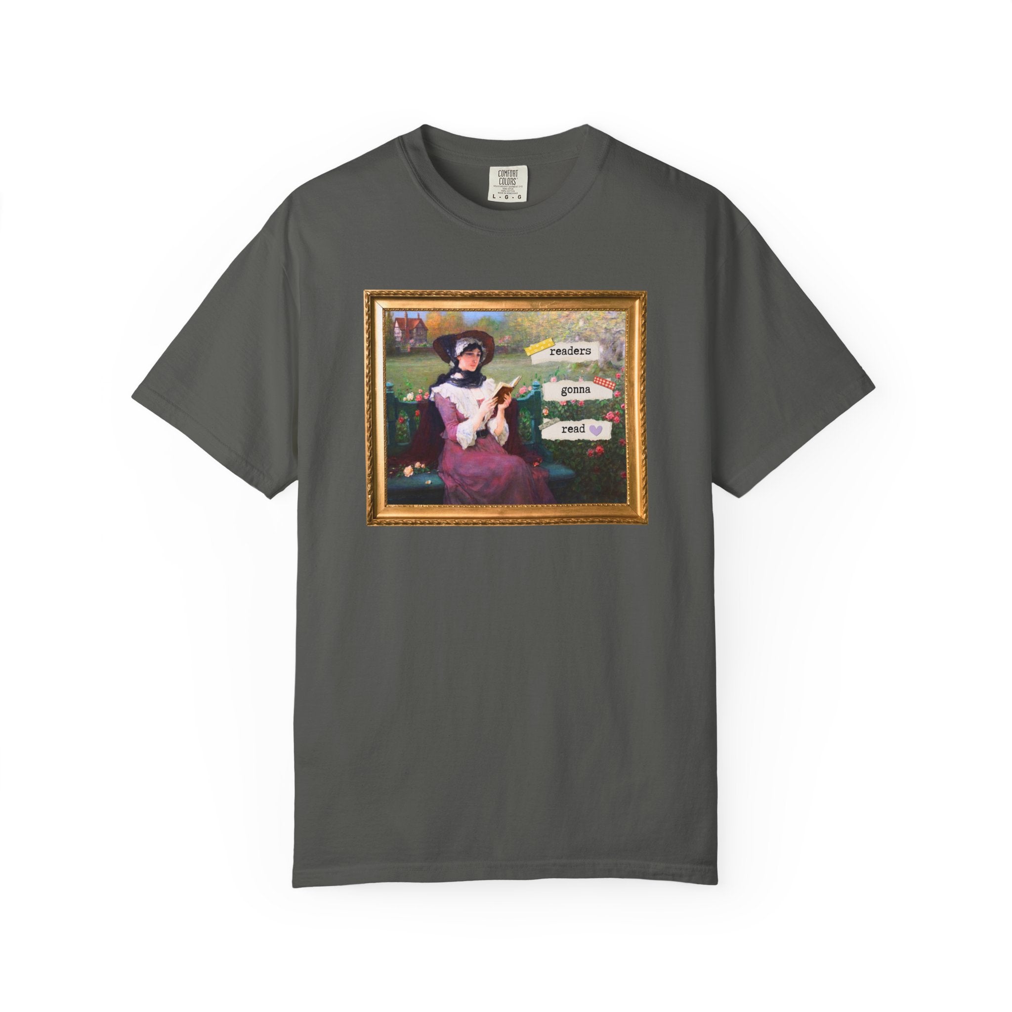 Readers Gonna Read Art History Bookish Tee Shirt for Book Lover, Funny Saying Librarian or School Librarian Tee with 19th Century Painting - Opal and June