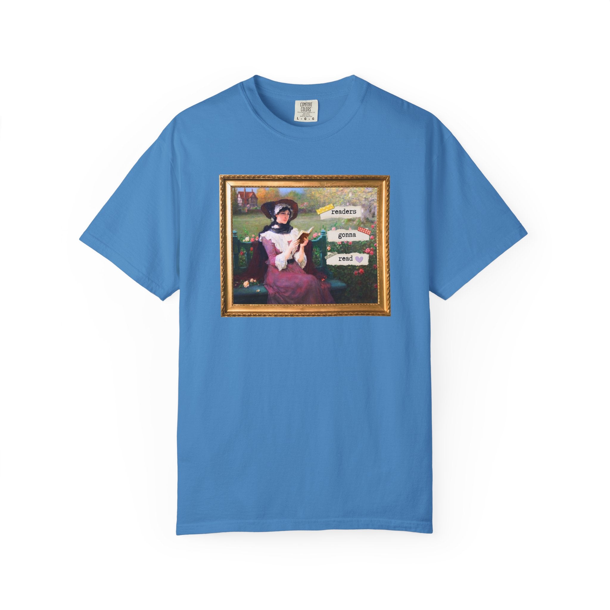 Readers Gonna Read Art History Bookish Tee Shirt for Book Lover, Funny Saying Librarian or School Librarian Tee with 19th Century Painting - Opal and June
