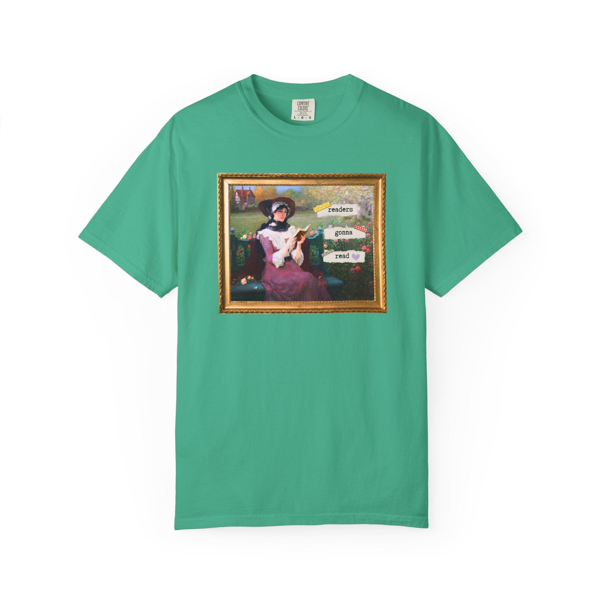 Readers Gonna Read Art History Bookish Tee Shirt for Book Lover, Funny Saying Librarian or School Librarian Tee with 19th Century Painting - Opal and June