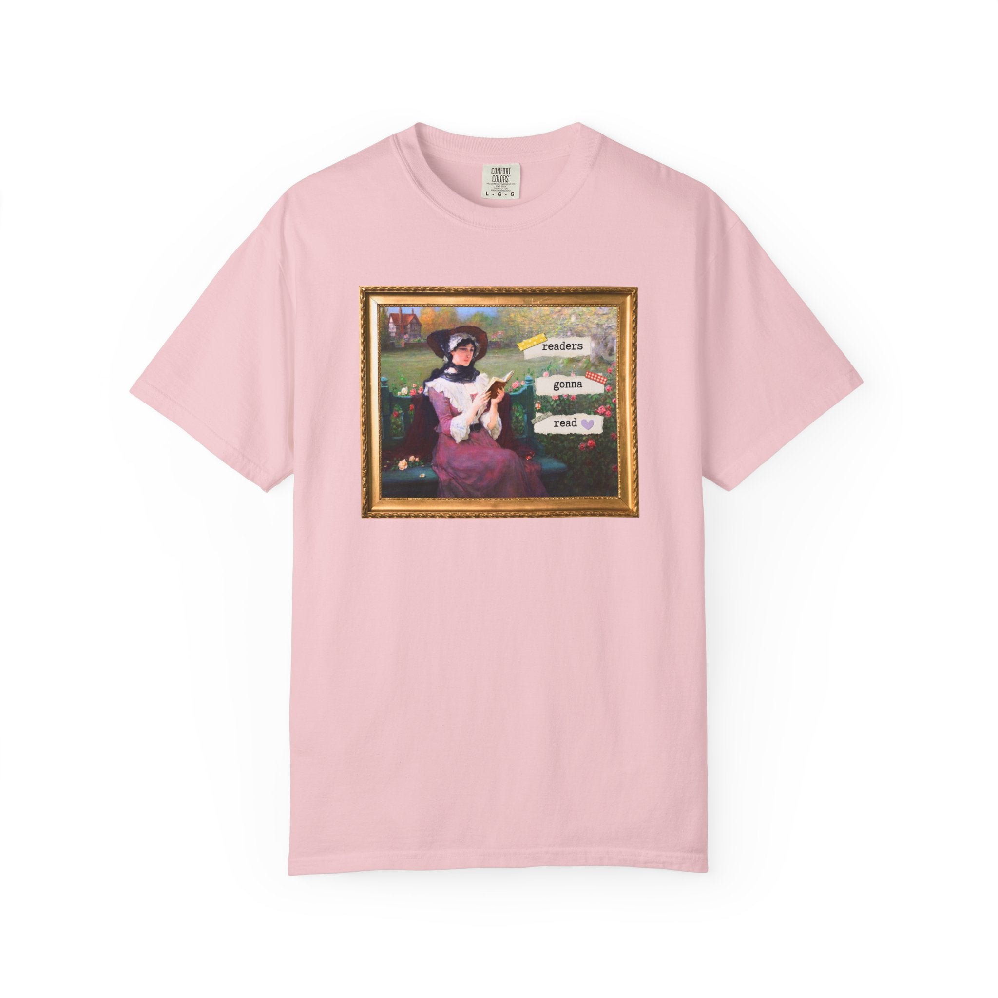 Readers Gonna Read Art History Bookish Tee Shirt for Book Lover, Funny Saying Librarian or School Librarian Tee with 19th Century Painting - Opal and June