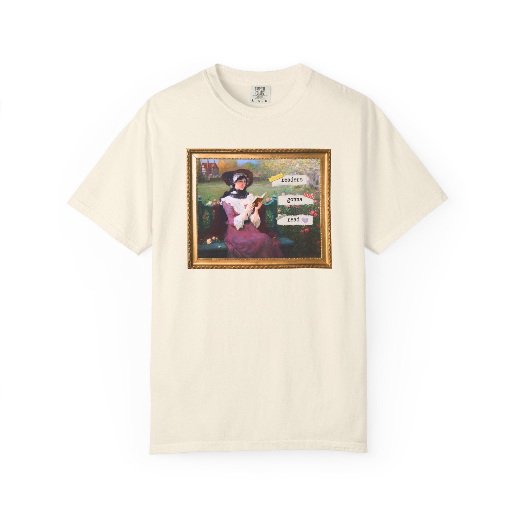 Readers Gonna Read Art History Bookish Tee Shirt for Book Lover, Funny Saying Librarian or School Librarian Tee with 19th Century Painting - Opal and June