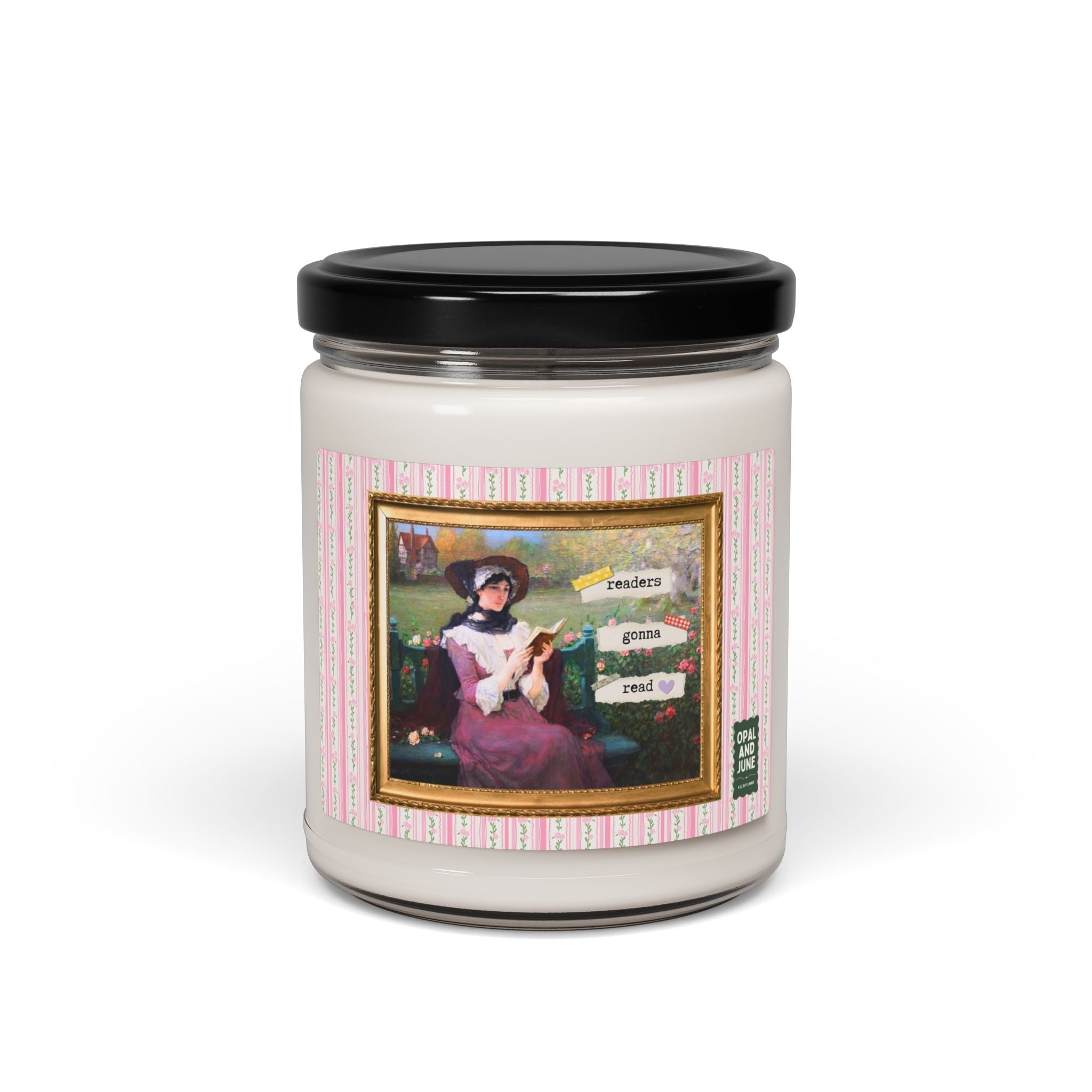 Readers Gonna Read: Funny Art History Bookish Candle for Romance Reader Who Loves Art History, 9 Oz Soy Candle for Book Lover or Librarian - Opal and June