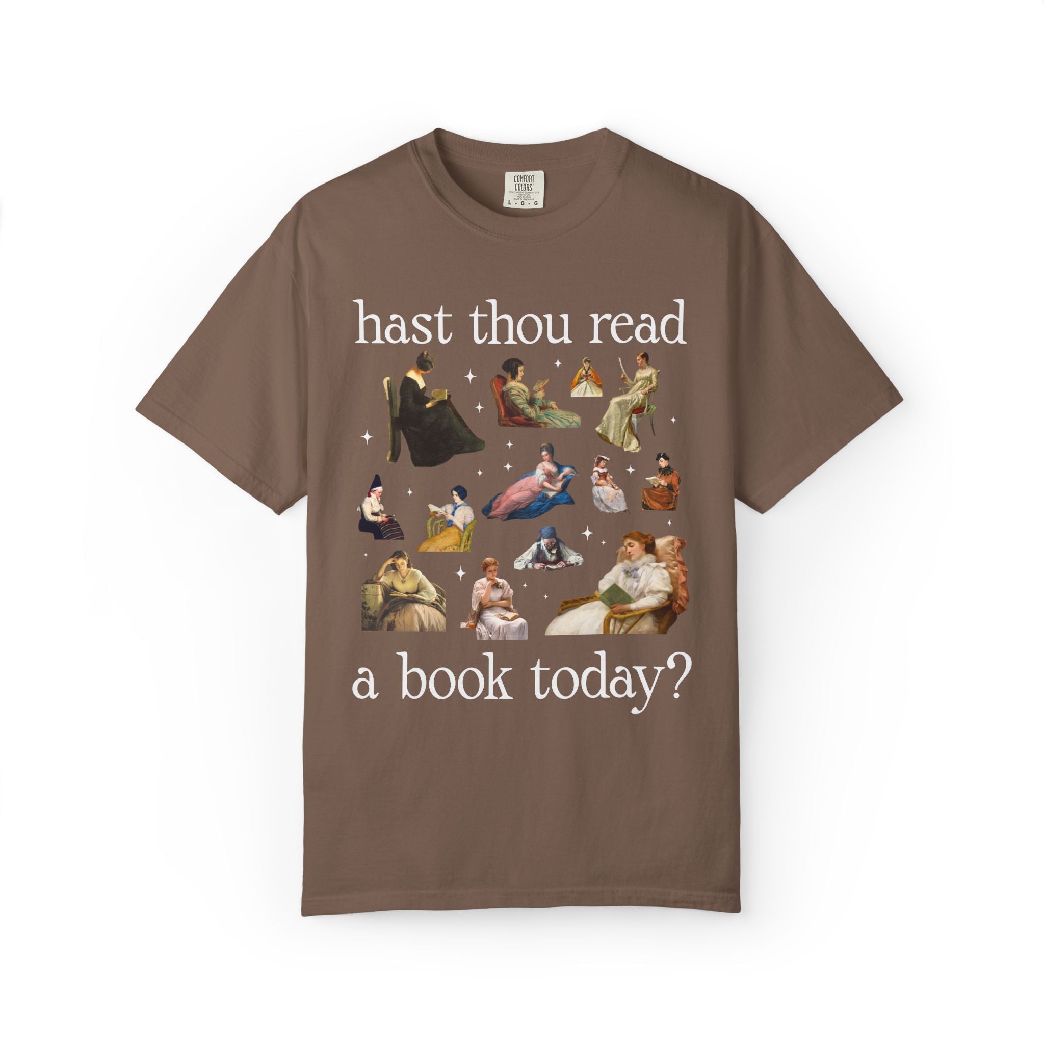 Reading Art History T-Shirt: Hast Thou Read a Book Today? | Cute Bookish T-Shirt with Famous Paintings of Women Reading, Librarian Gift - Opal and June