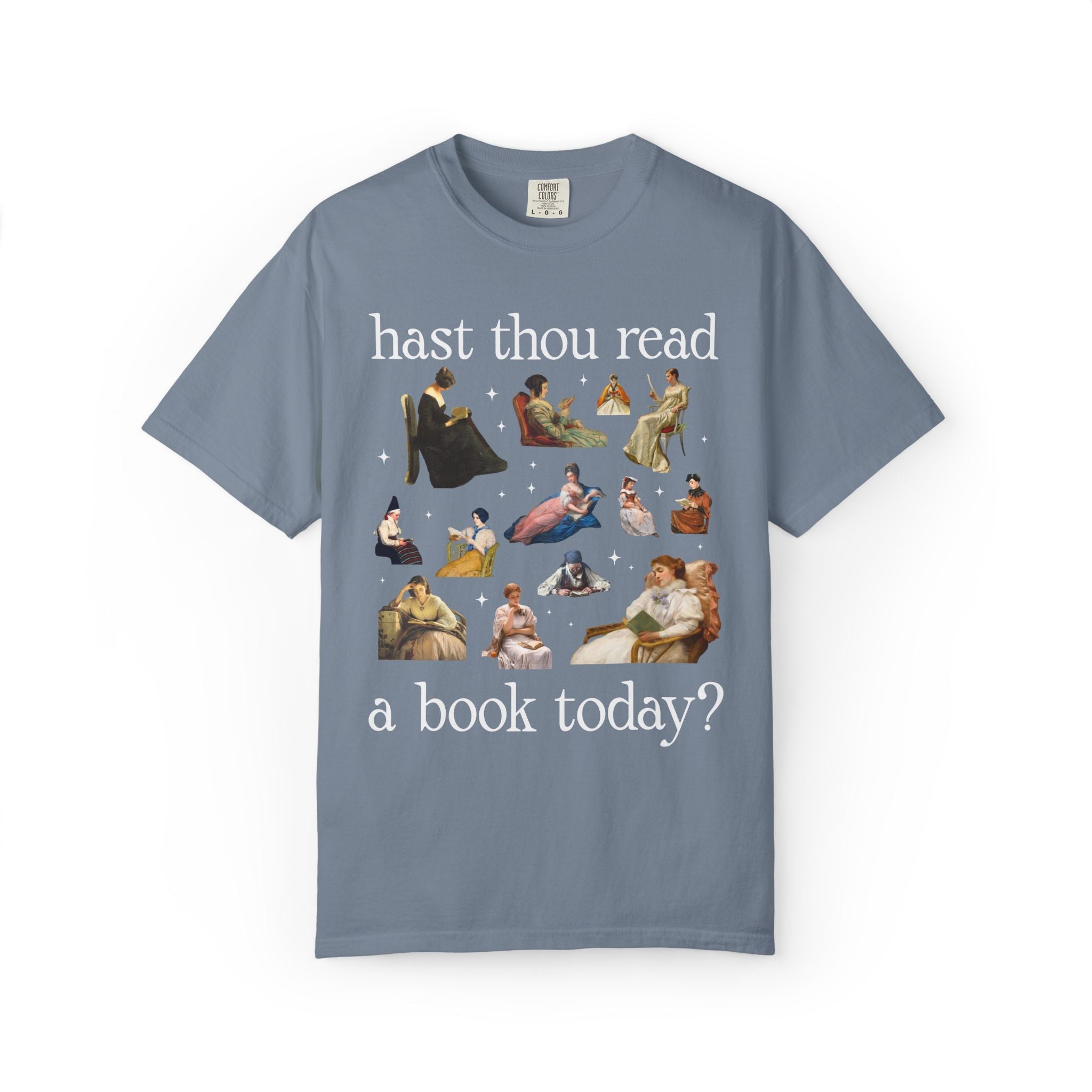 Reading Art History T-Shirt: Hast Thou Read a Book Today? | Cute Bookish T-Shirt with Famous Paintings of Women Reading, Librarian Gift - Opal and June