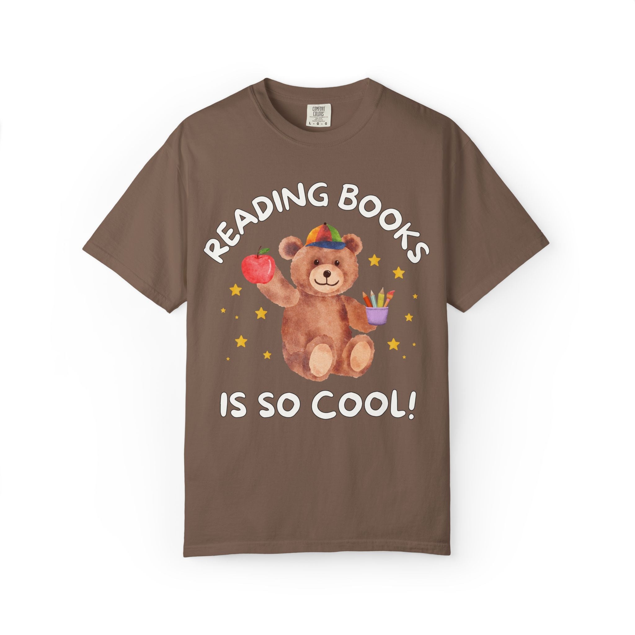 Reading Books is So Cool: Cute Cottagecore Bear T-Shirt for Back to School, 90s Aesthetic Animal Lover Matching Teacher T-Shirt - Opal and June