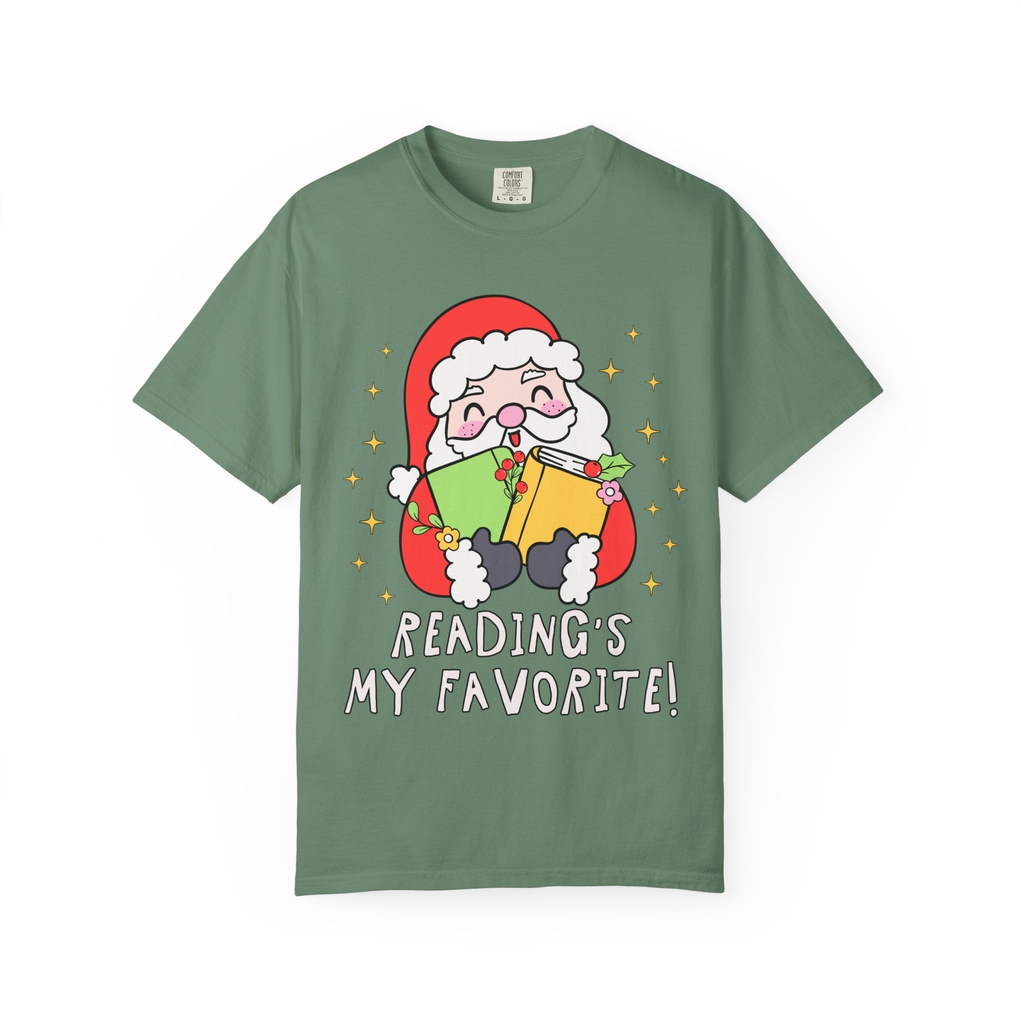 Reading's My Favorite Santa Tee - Opal and June