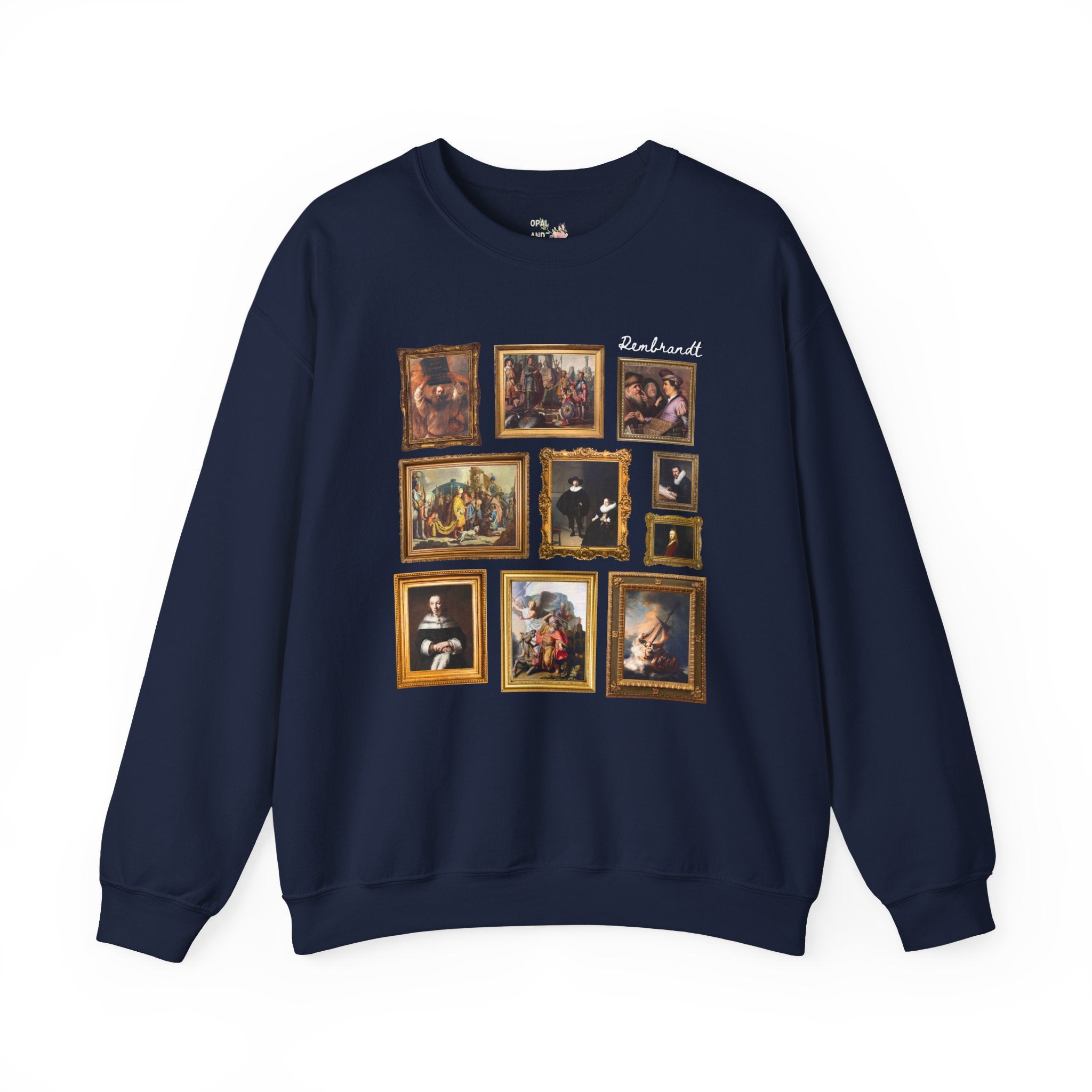 Rembrandt Art History Sweatshirt, Famous Paintings, Baroque and Dutch Golden Age Art History Shirt, High School Art Teacher, Humanites Major - Opal and June