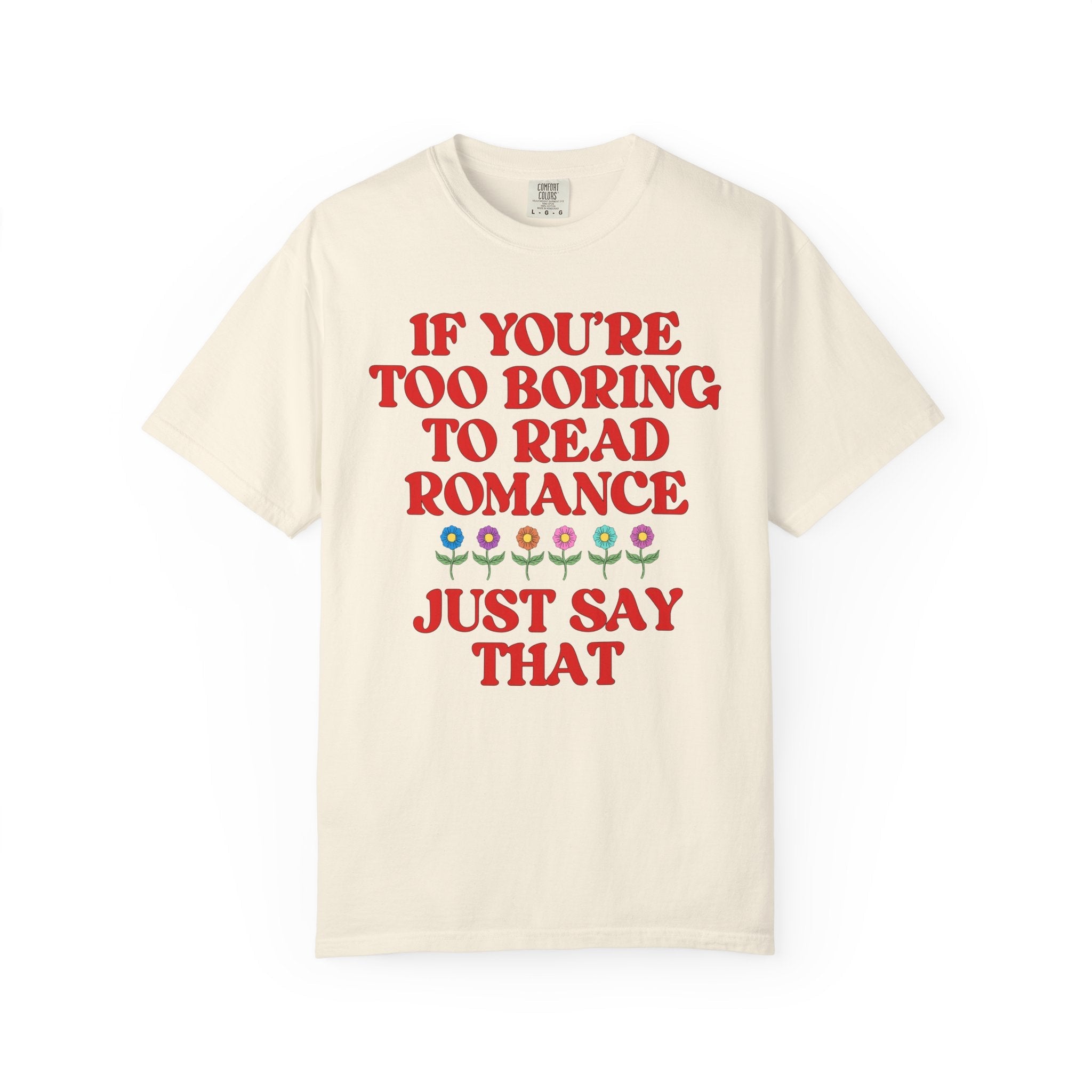 Retro Aesthetic Book Lover Tee Shirt for Bookworm Who Loves Romance Novels, Cute and Silly Romance Reader T-Shirt for Friend or Book Author - Opal and June