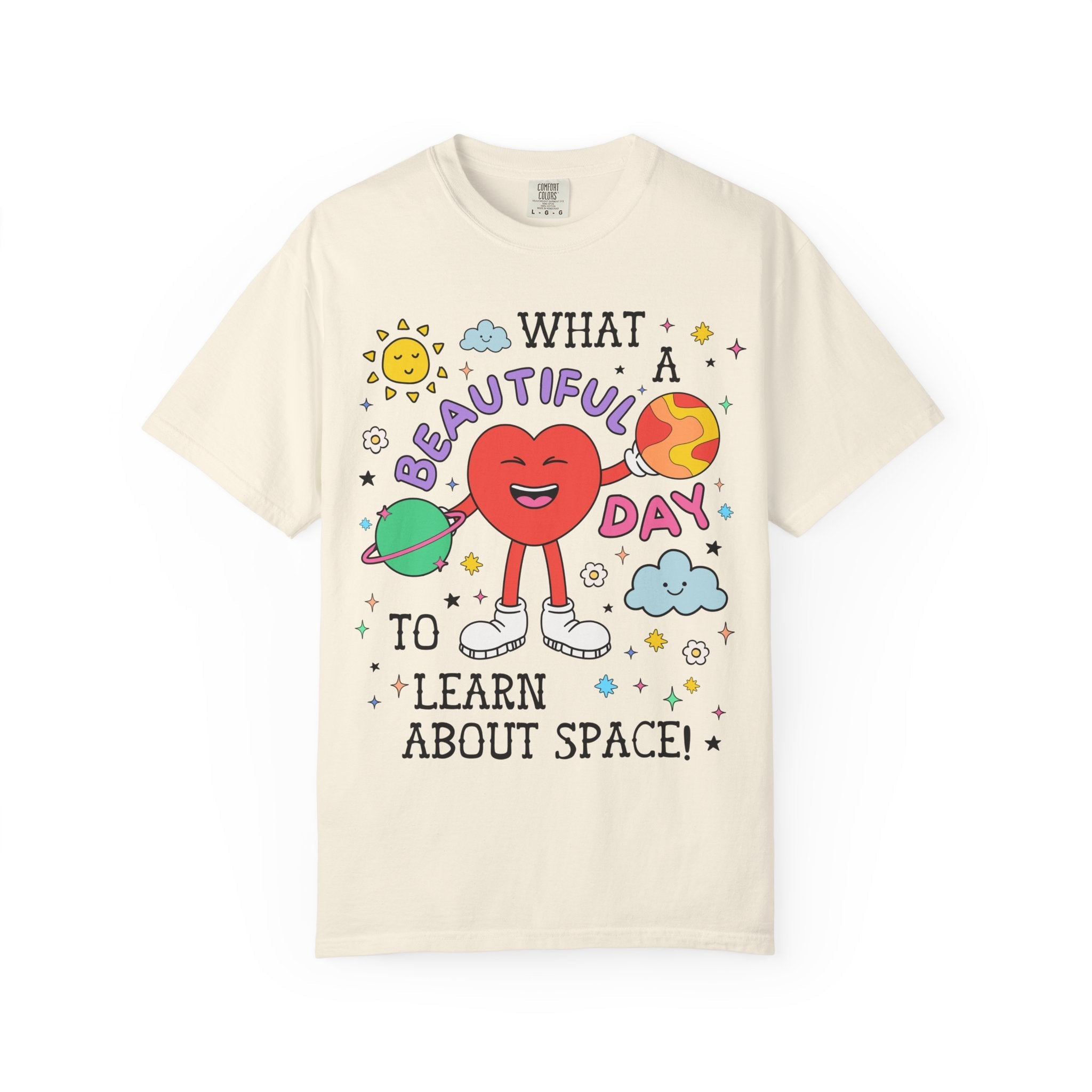 Retro Science Teacher Tee Shirt with Funny Saying, Colorful Astronomy Professor T-Shirt, Astrophysics Major Present with Early 2000s Vibe - Opal and June