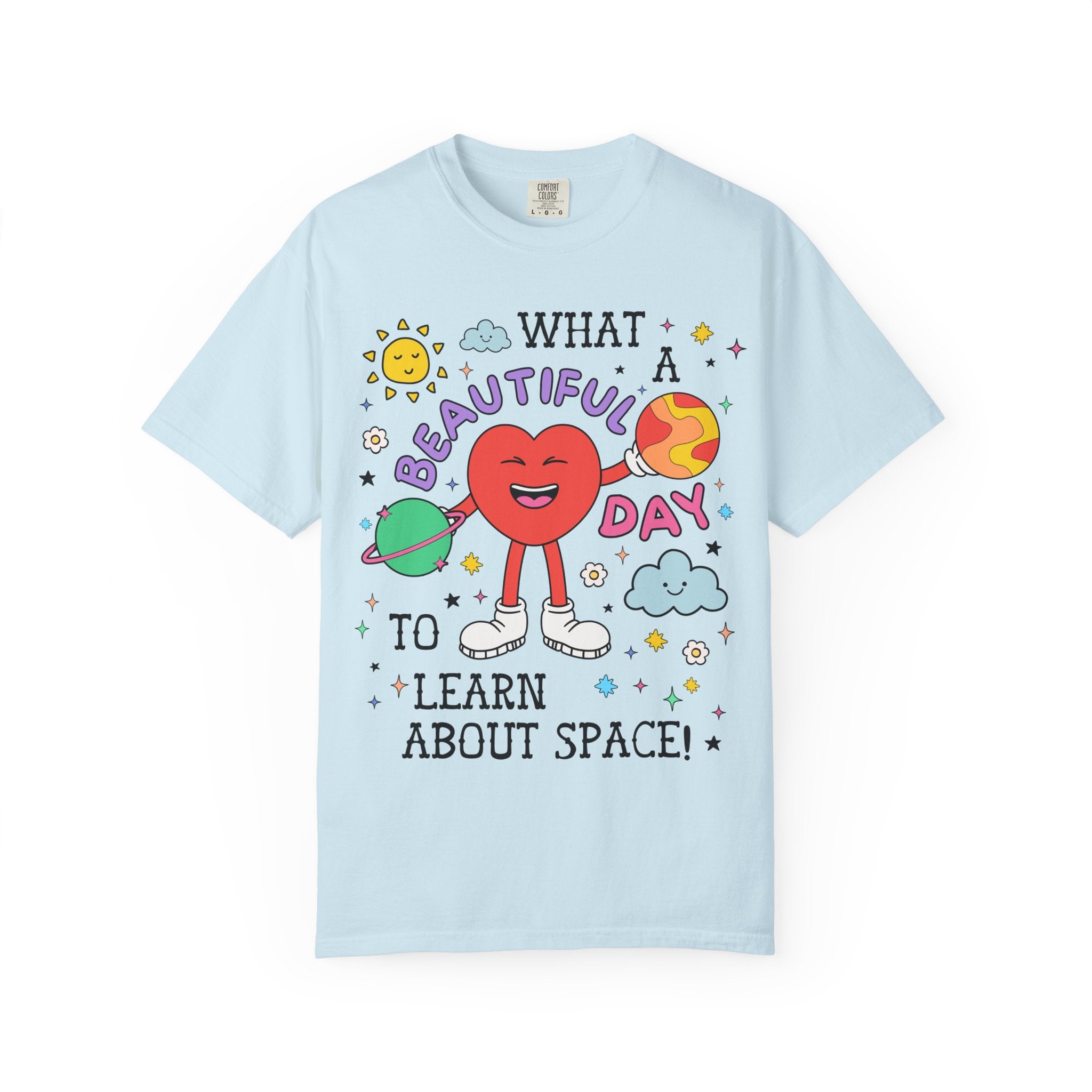 Retro Science Teacher Tee Shirt with Funny Saying, Colorful Astronomy Professor T-Shirt, Astrophysics Major Present with Early 2000s Vibe - Opal and June