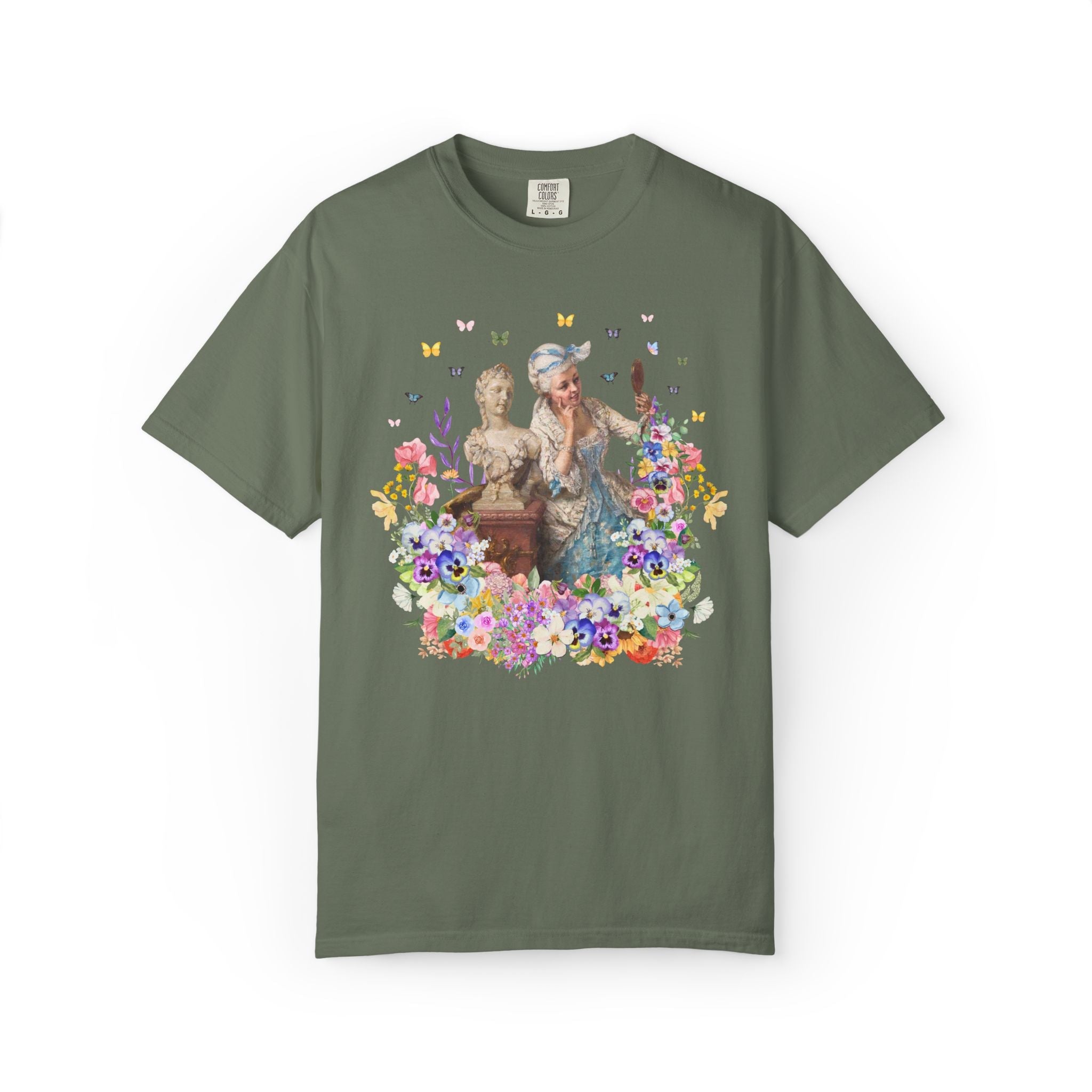 Rococo Aesthetic Flower Collage Tee - Opal and June