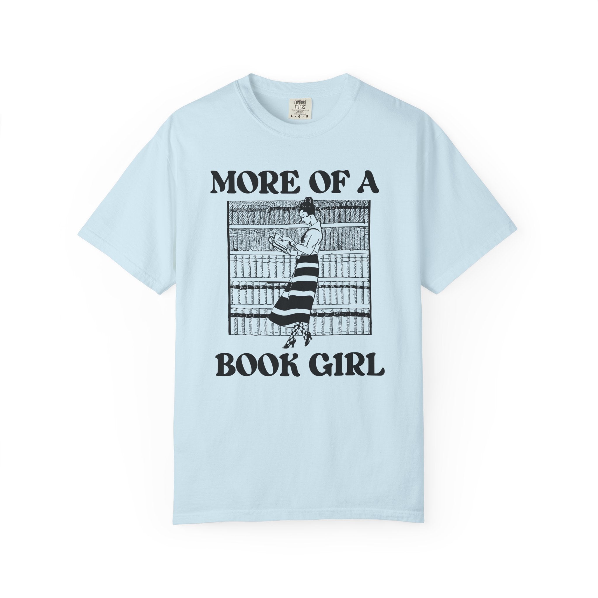 Romance Reader Gift: More of a Book Girl Tee Shirt, Cute Bookish T-Shirt for Moms Who Read, Funny Friend Gift for Librarian or Bookworm - Opal and June