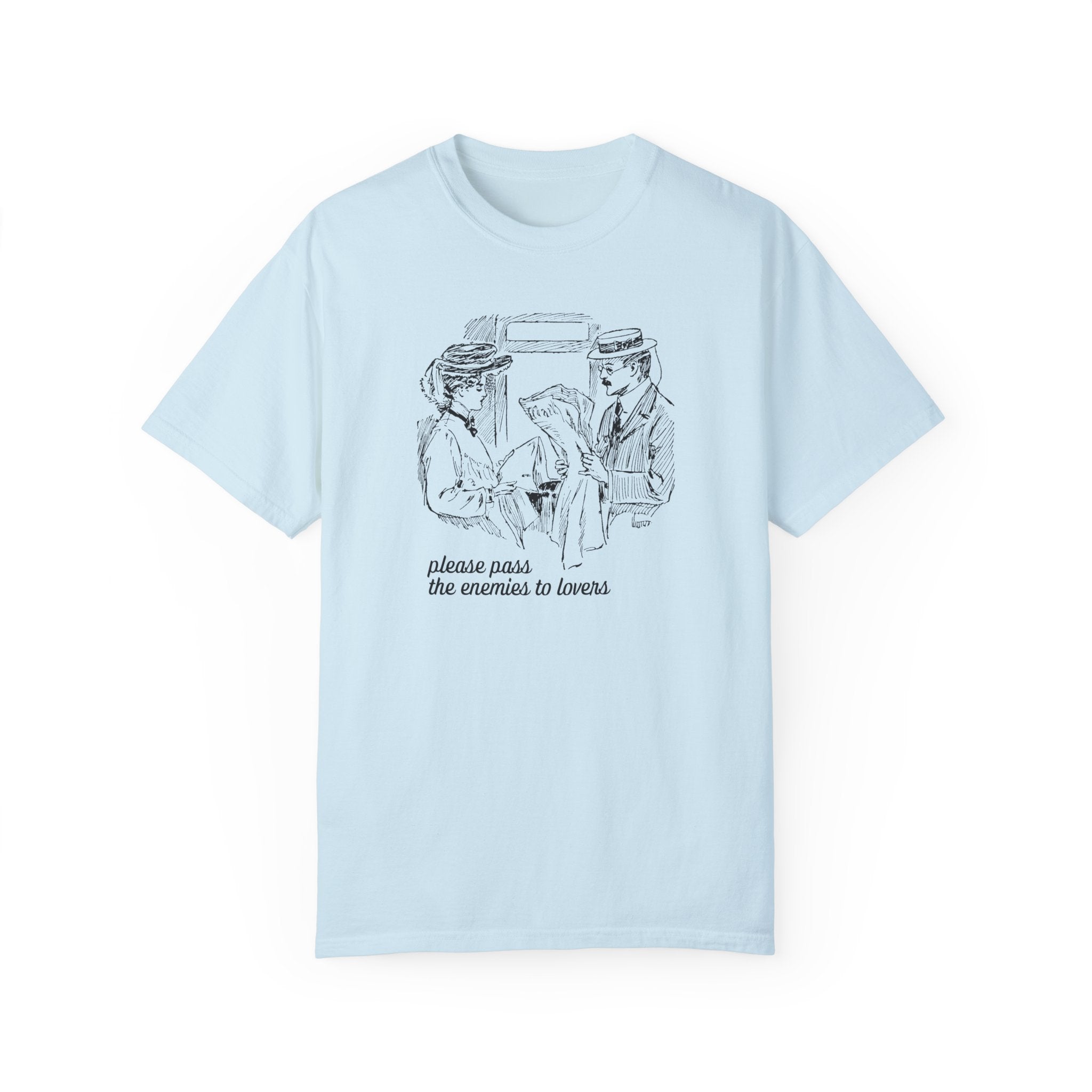 Romance Reader Tee Shirt for Historical Fiction Bookworm: Please Pass the Enemies To Lovers | Silly Romance Tropes Shirt, Bookish Gift Idea - Opal and June