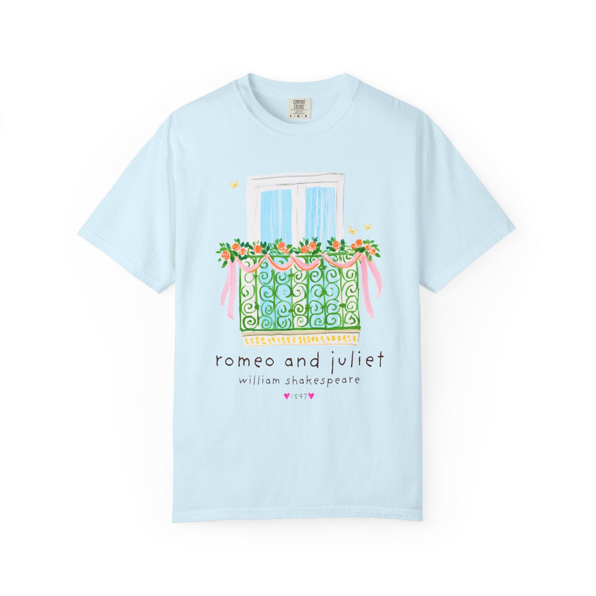 Romeo and Juliet Bookish William Shakespeare T-Shirt with Whimsy Maximalist Aesthetic, Cute Book Lover 16th Century Classic Literature Tee - Opal and June
