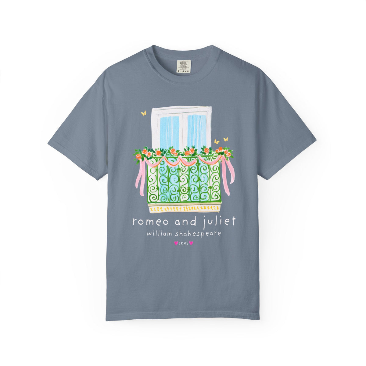 Romeo and Juliet Bookish William Shakespeare T-Shirt with Whimsy Maximalist Aesthetic, Cute Book Lover 16th Century Classic Literature Tee - Opal and June