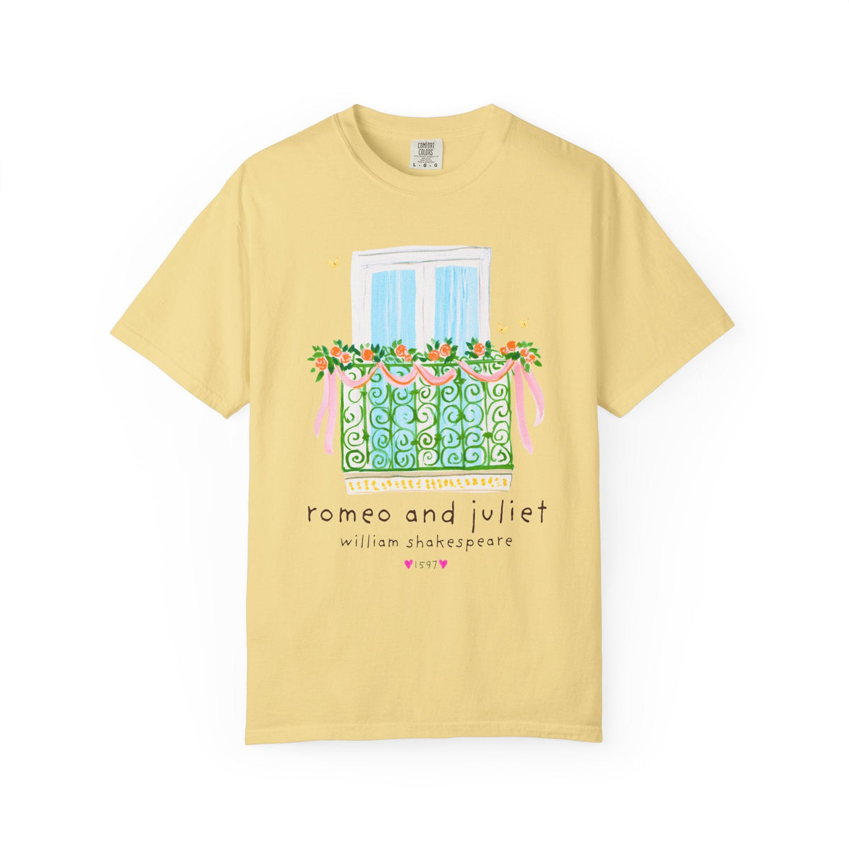 Romeo and Juliet Bookish William Shakespeare T-Shirt with Whimsy Maximalist Aesthetic, Cute Book Lover 16th Century Classic Literature Tee - Opal and June