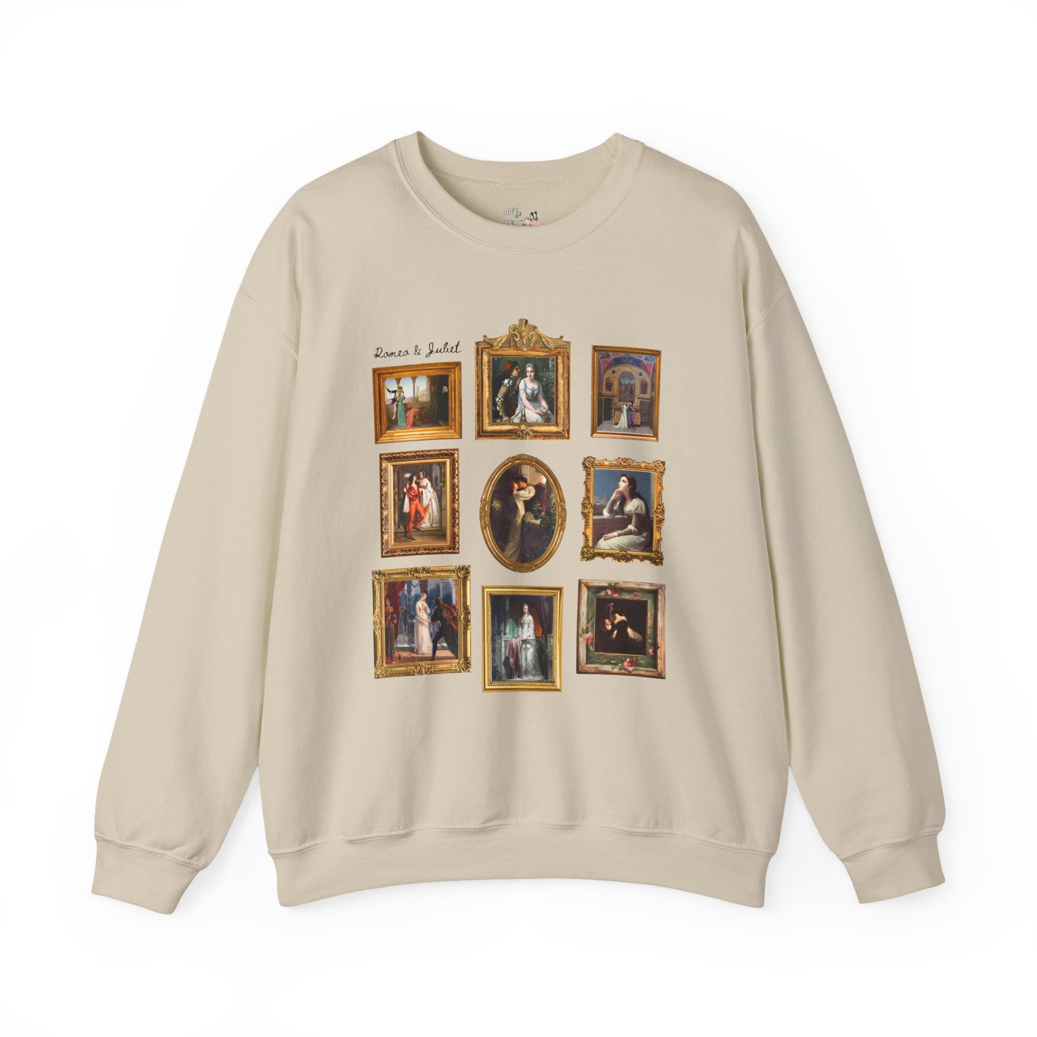 Romeo and Juliet Sweatshirt, Classic Literature Reader, Famous Paintings, William Shakespeare 16th Century Play, Book Lover, Romance Reader - Opal and June