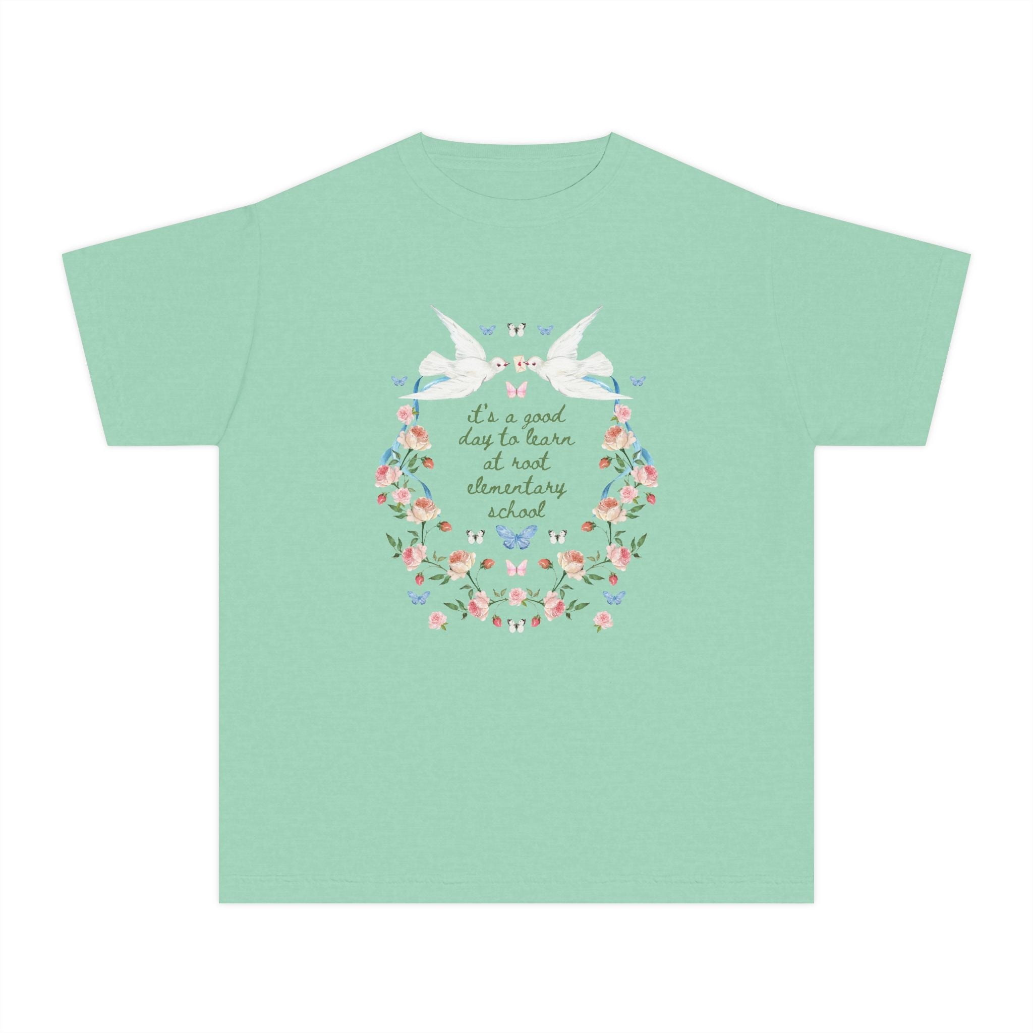 Root Elementary School Kids Tee Shirt: It's a Good Day to Learn | FPS + Opal and June Kids Tee Shirt, Fayetteville Public Schools - Opal and June