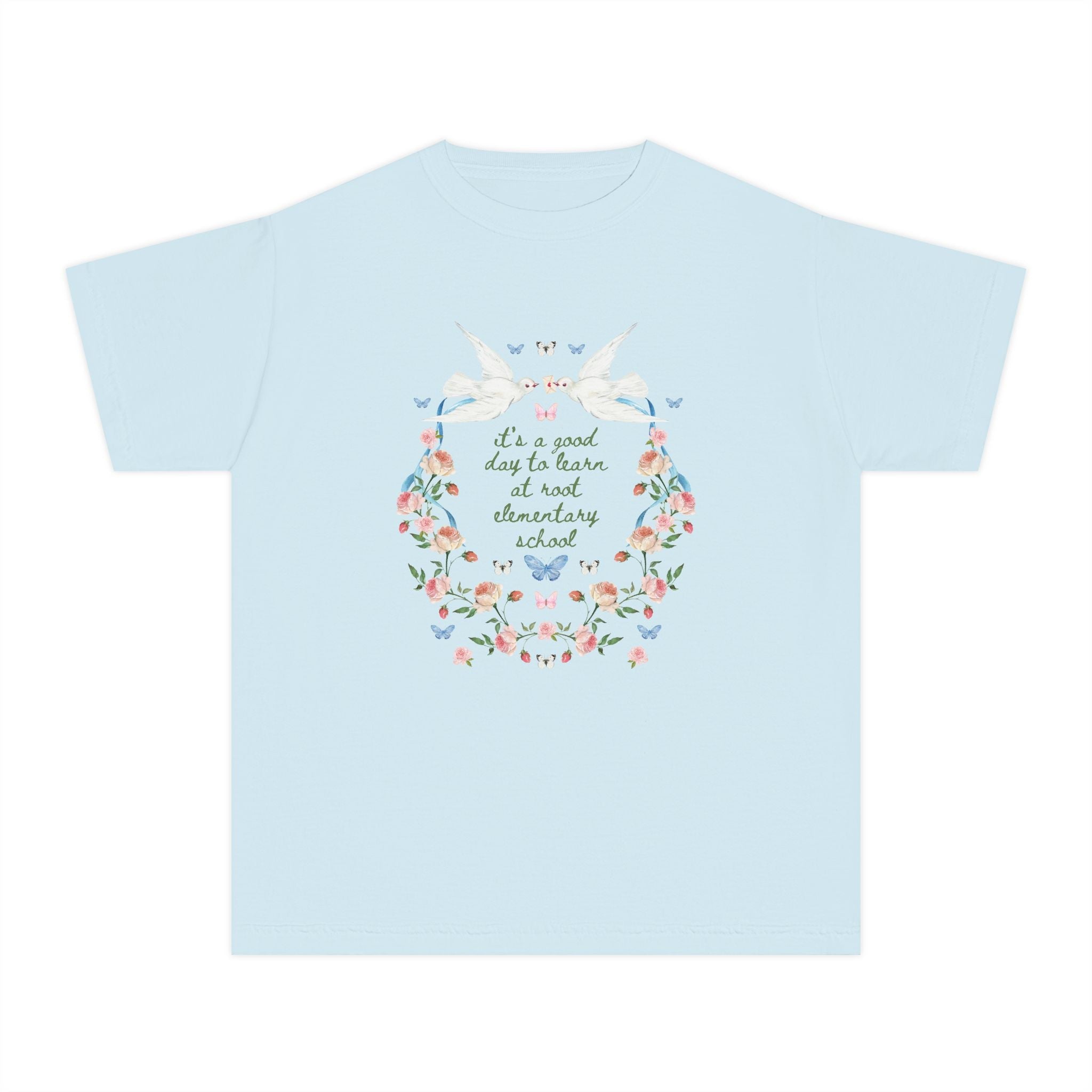 Root Elementary School Kids Tee Shirt: It's a Good Day to Learn | FPS + Opal and June Kids Tee Shirt, Fayetteville Public Schools - Opal and June