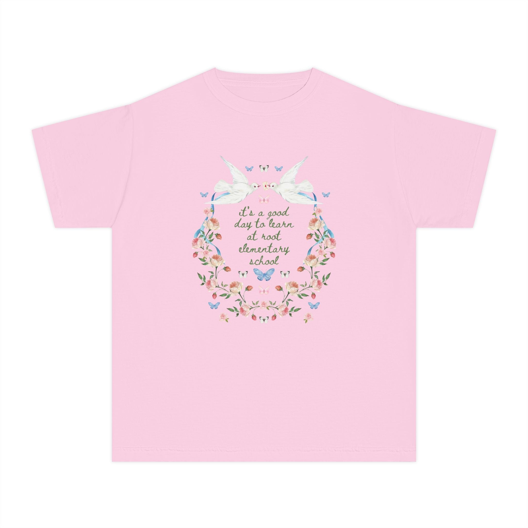 Root Elementary School Kids Tee Shirt: It's a Good Day to Learn | FPS + Opal and June Kids Tee Shirt, Fayetteville Public Schools - Opal and June