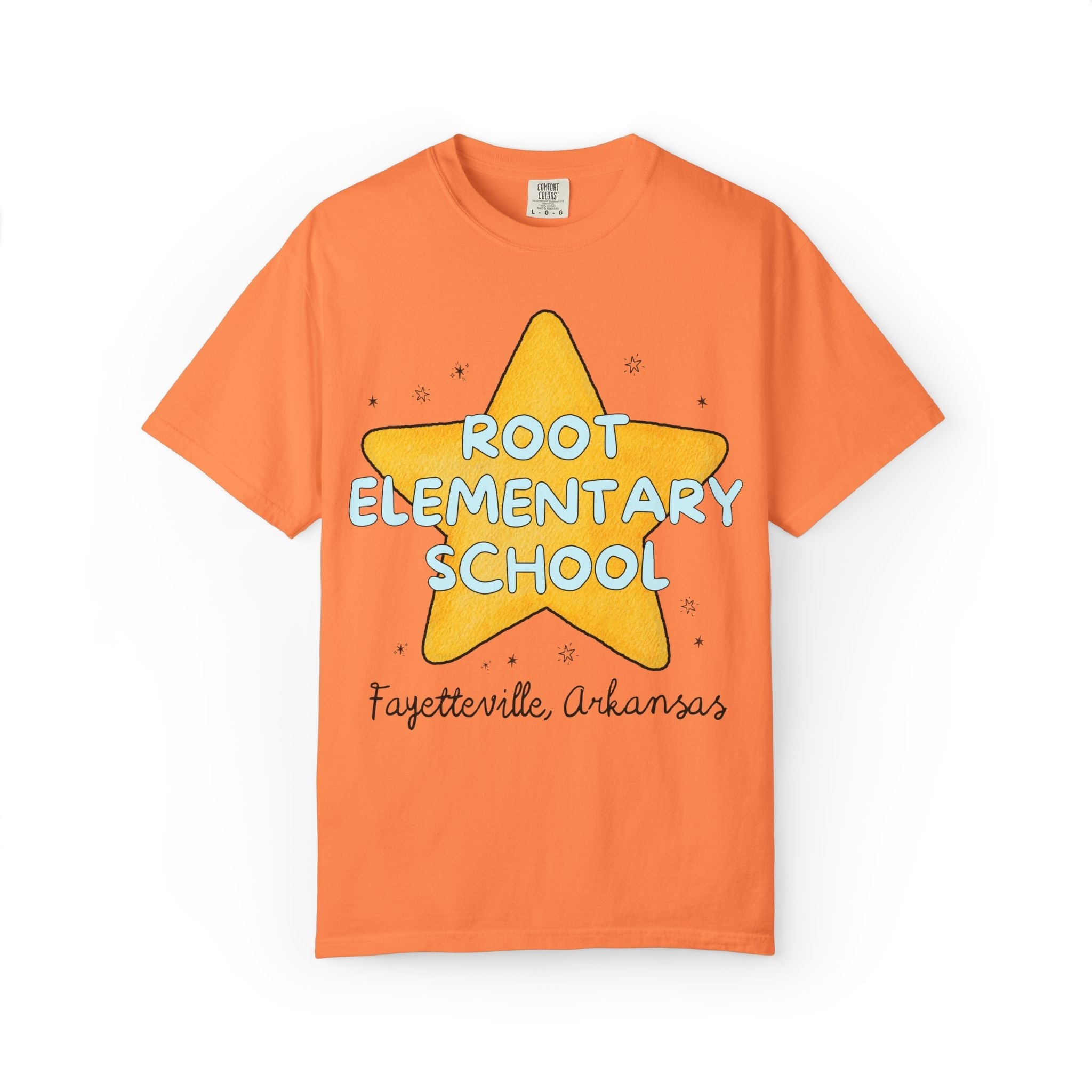 Root Elementary School Tee Shirt: Star Design | FPS + Opal and June Tee Shirt, Fayetteville Public Schools - Opal and June