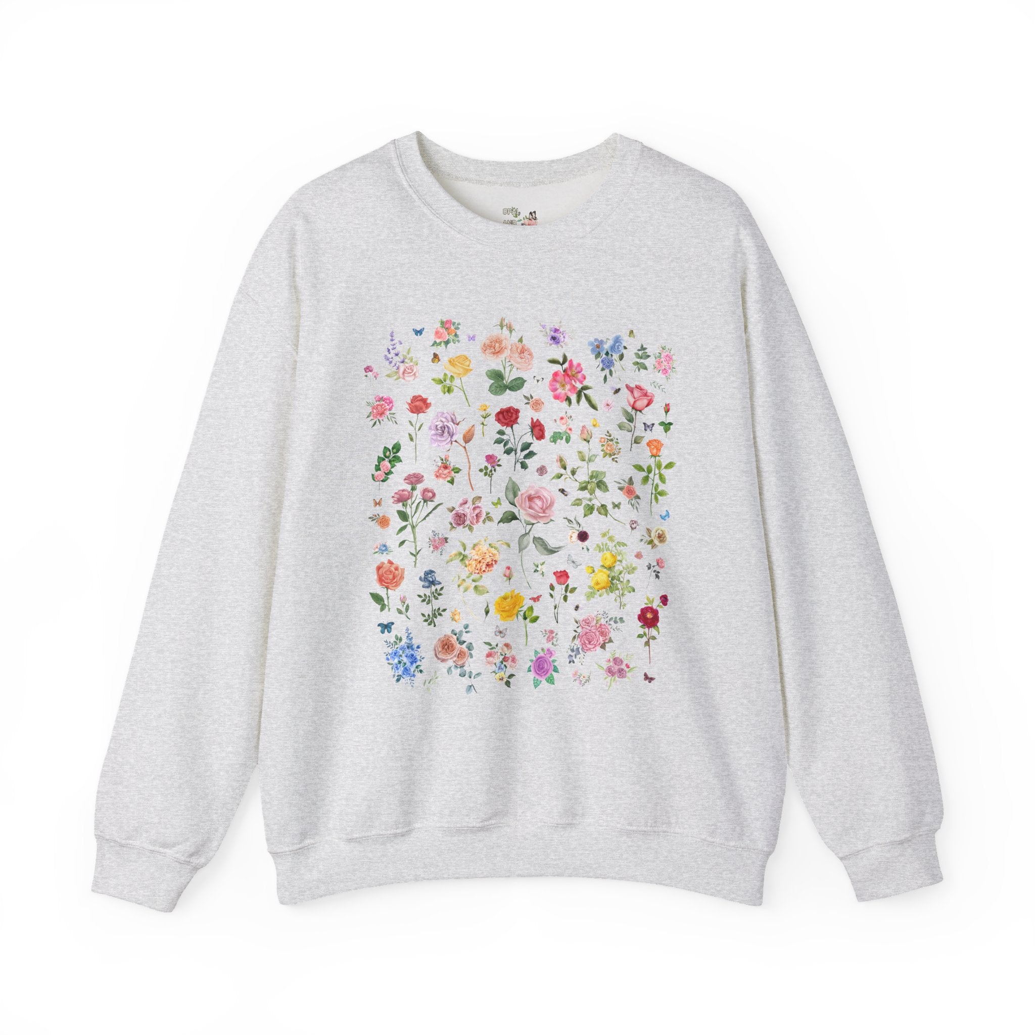 Rose Flower Sweatshirt, Mom Who Loves Flowers, June Birth Month Gift, Mother's Day, Cute Birthday Present, Florist or Daughter who Gardens - Opal and June