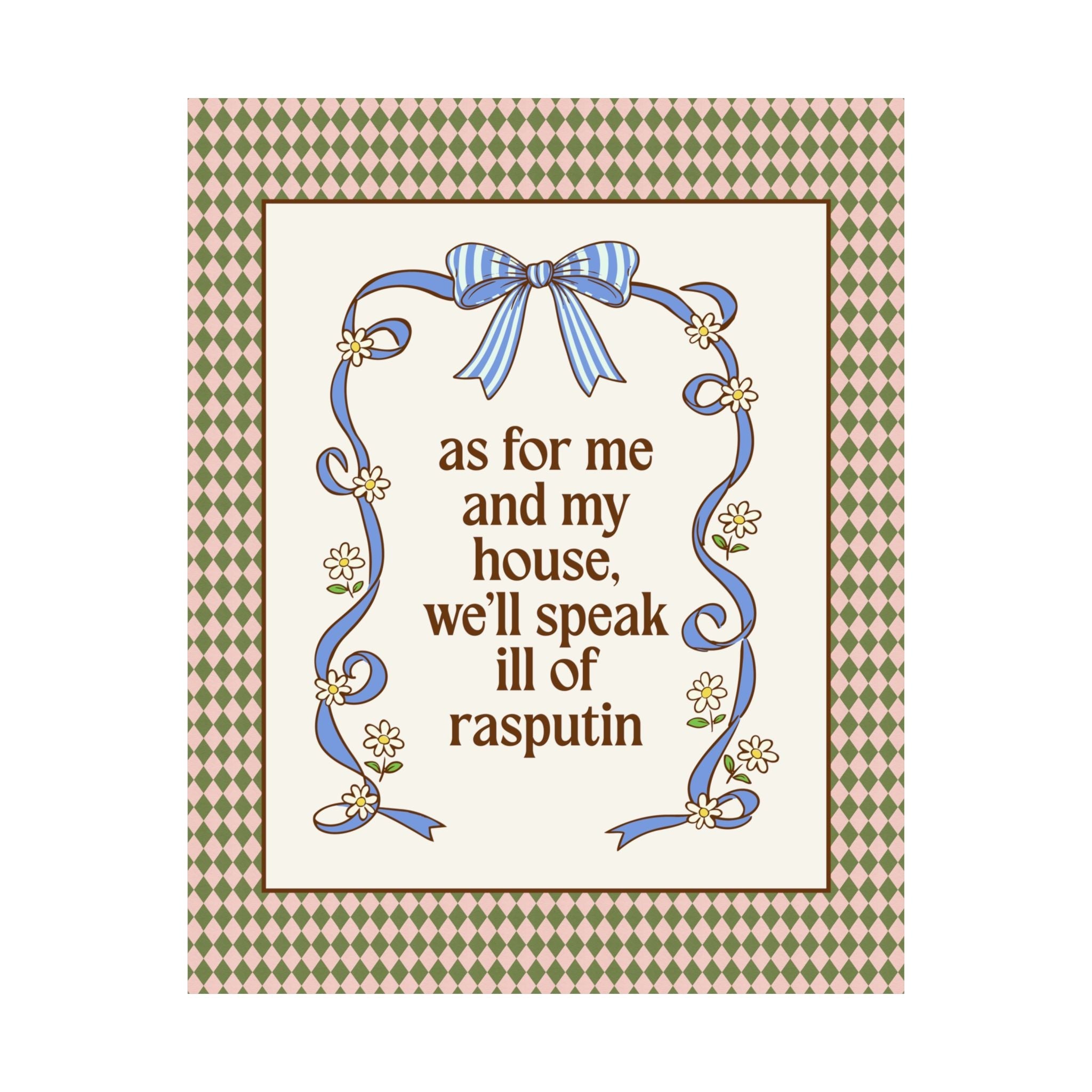 Russian History Buff Gift: We'll Speak Ill of Rasputin, Silly Early 1900s World History Teacher Gift, Decor for History Lover or Historian's Office - Opal and June