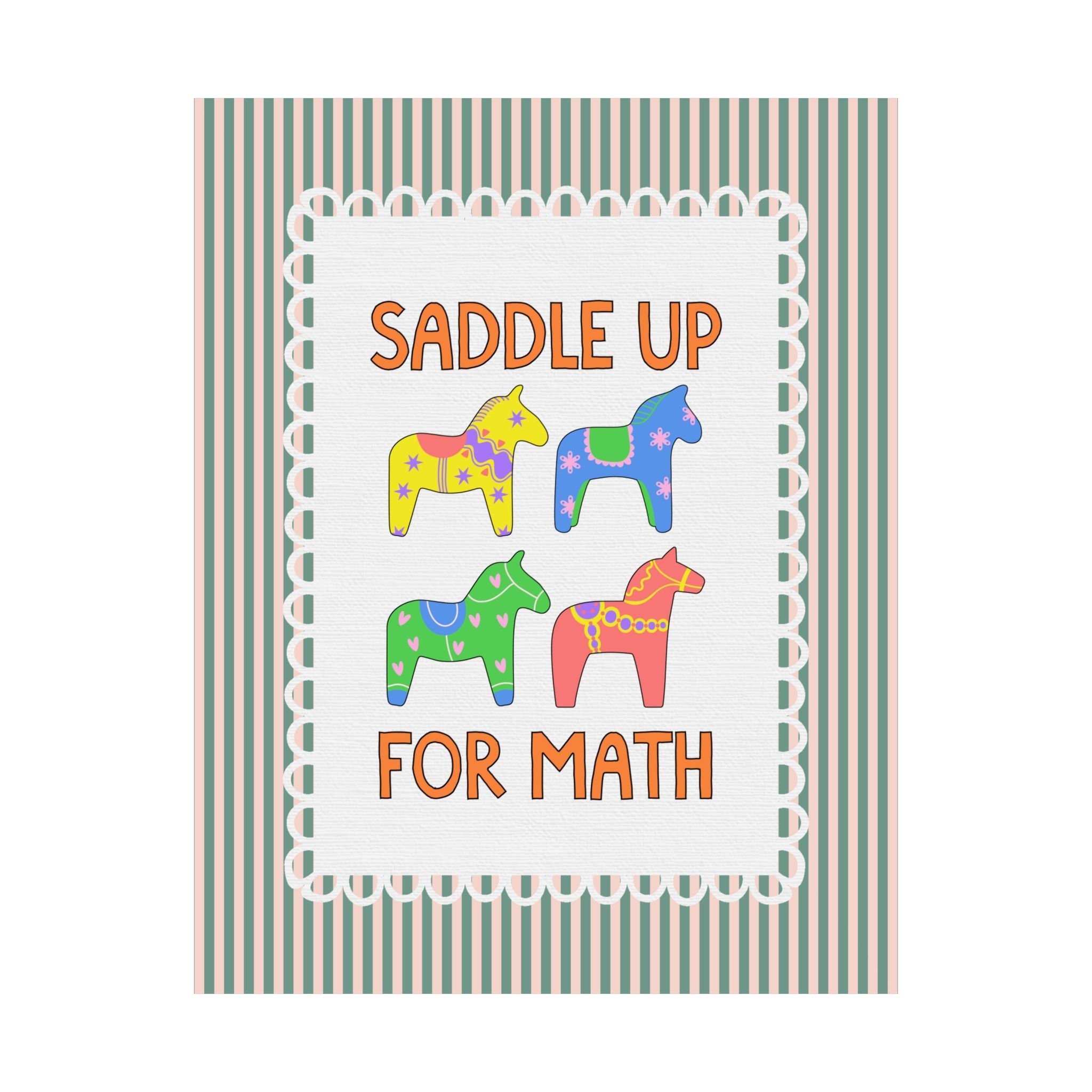 Saddle Up for Math Poster Print - Opal and June