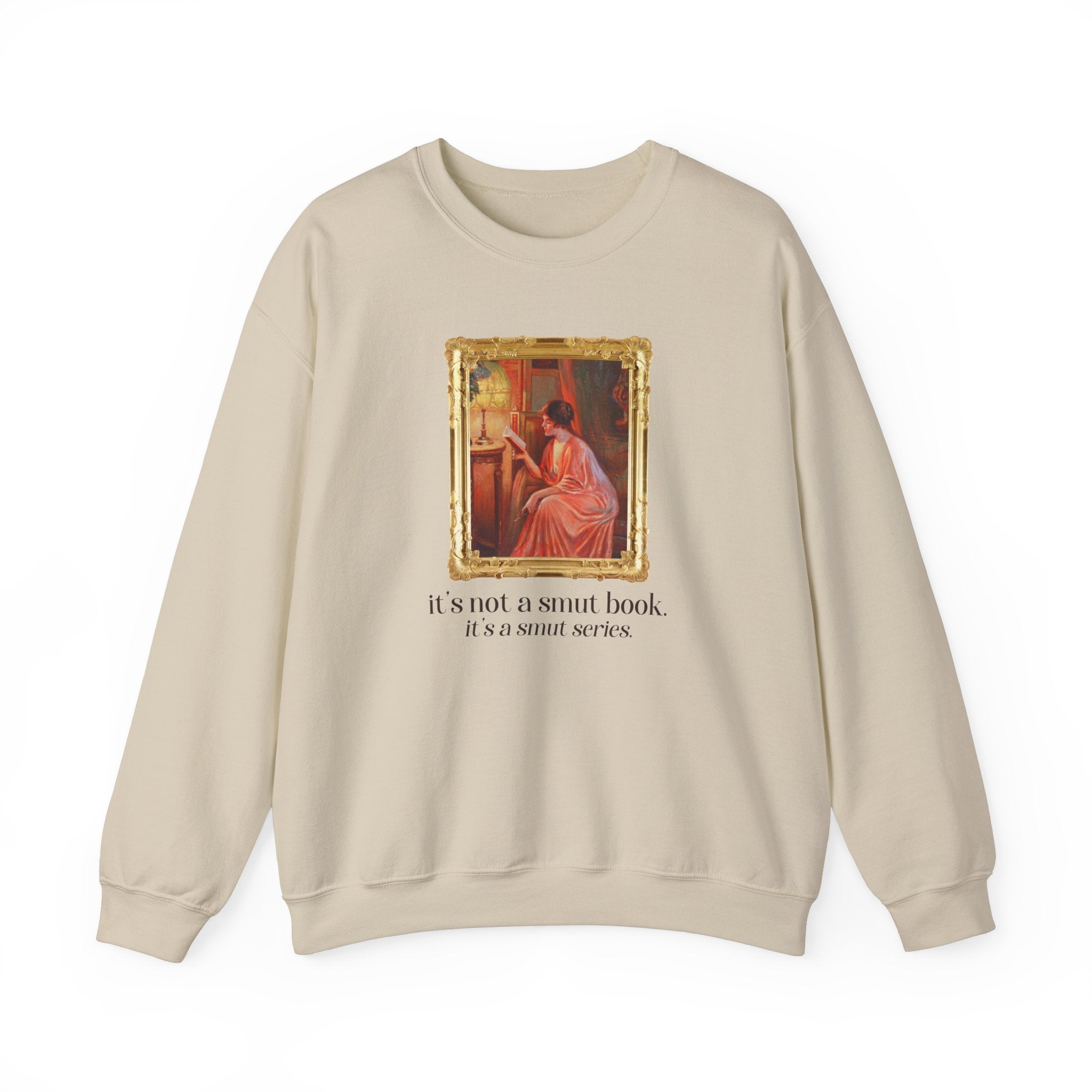 Sarcastic Romance Book Sweatshirt for Wife Who Loves Romantasy Novels, Delphin Enjolras Lady Reading By Lamplight Art History Bookish Gift - Opal and June