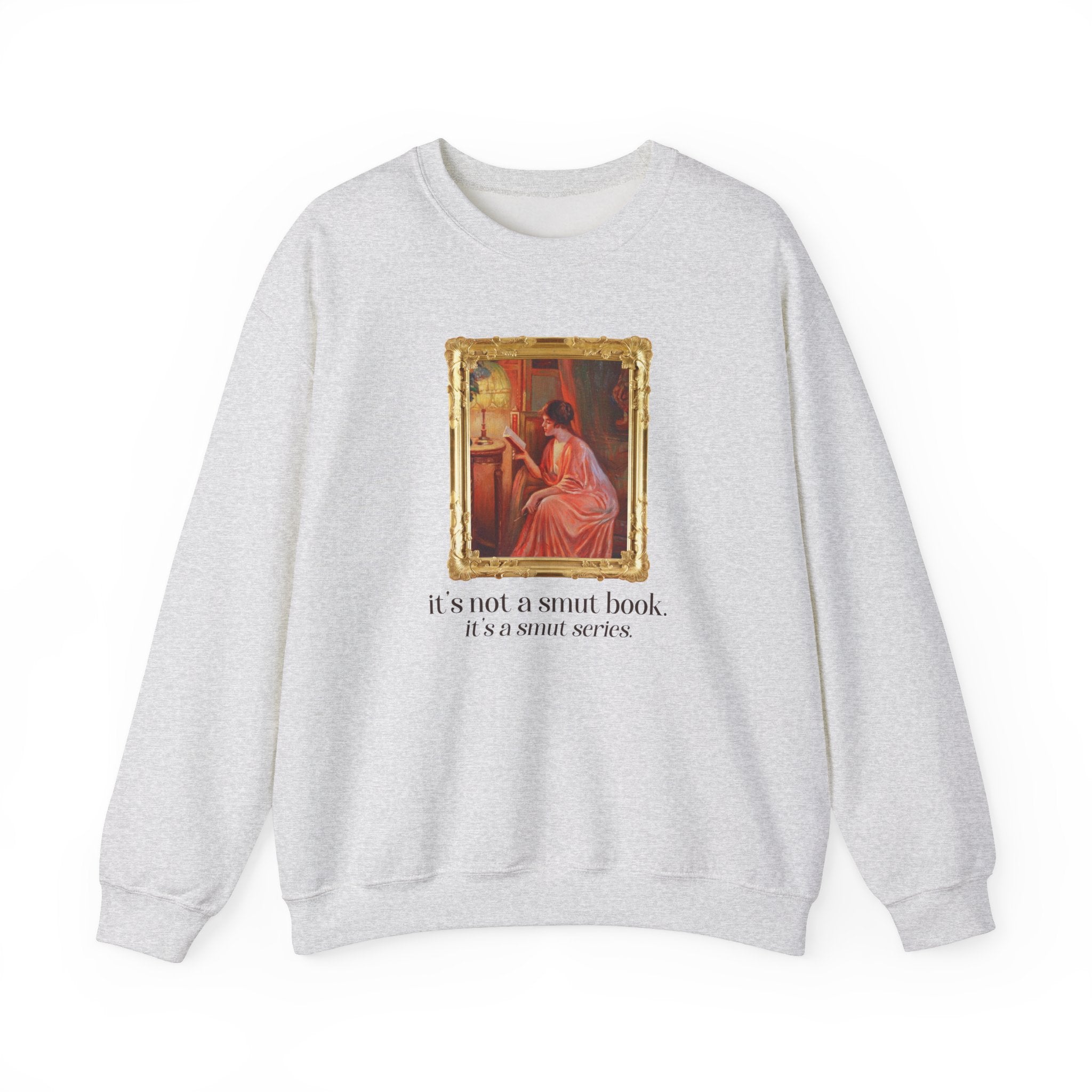 Sarcastic Romance Book Sweatshirt for Wife Who Loves Romantasy Novels, Delphin Enjolras Lady Reading By Lamplight Art History Bookish Gift - Opal and June