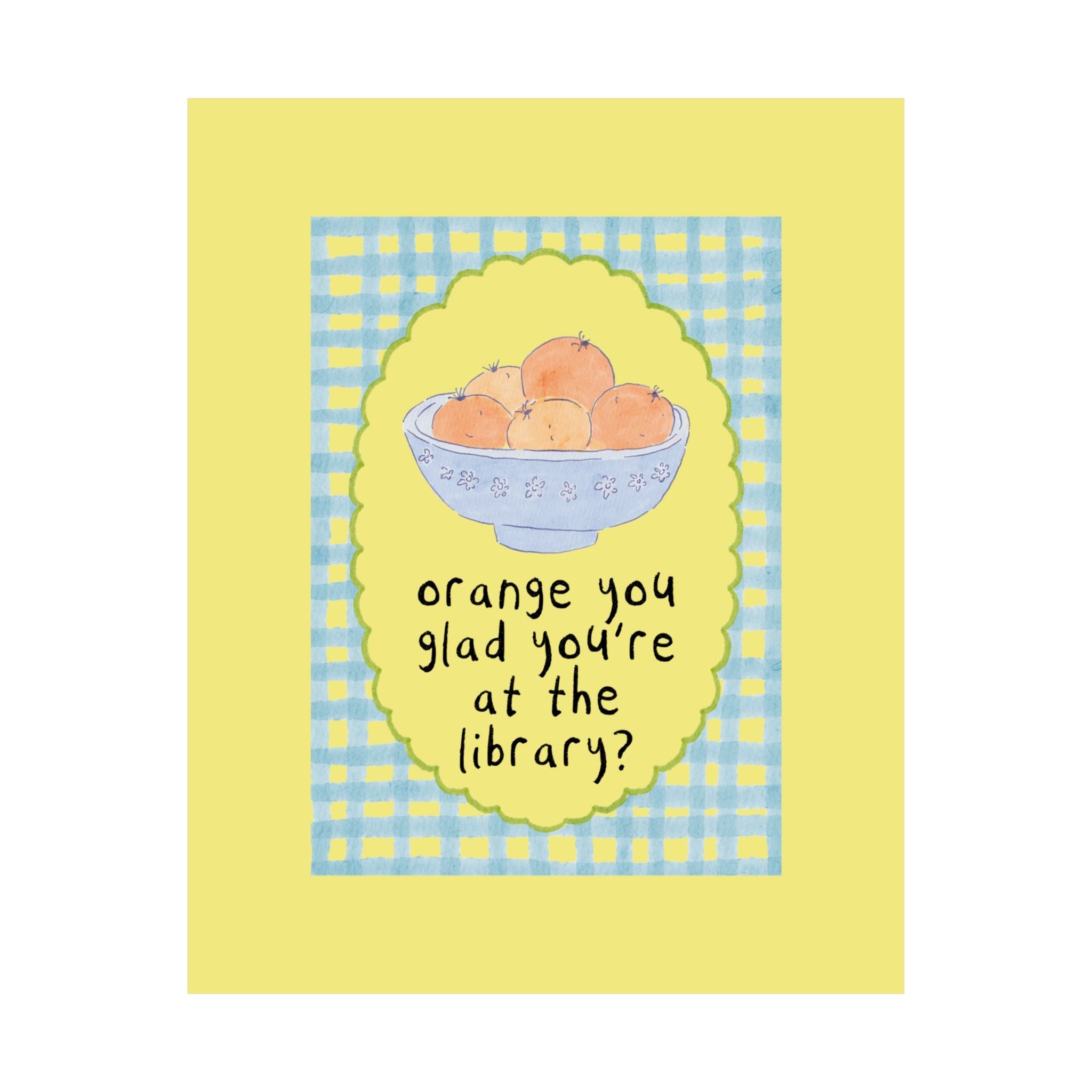 School Librarian Decor for Library: Orange You Glad You're at School - Opal and June