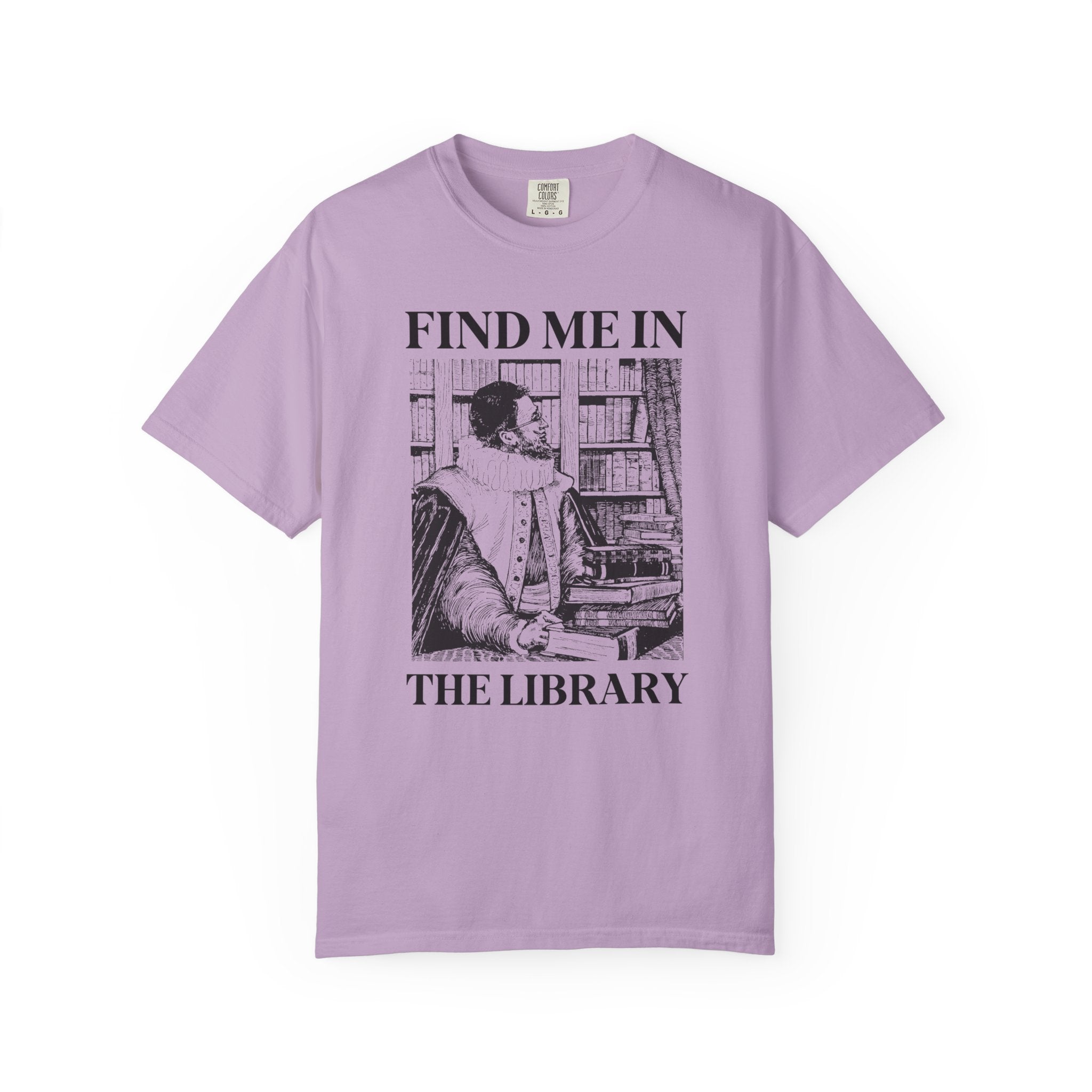 School Librarian or Reading Teacher Gift: Find Me in the Library, Funny Book Lover Librarian T-Shirt with Vintage Aesthetic, Silly Bookish T - Opal and June