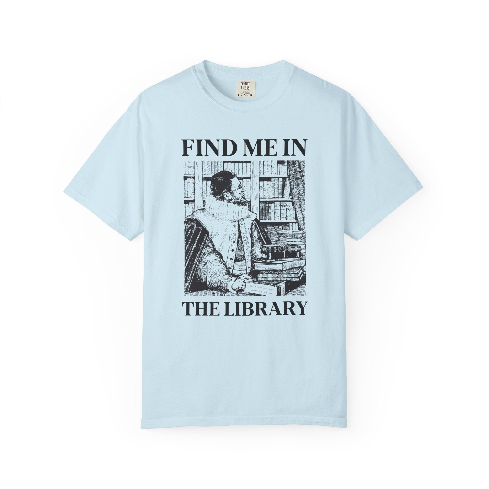 School Librarian or Reading Teacher Gift: Find Me in the Library, Funny Book Lover Librarian T-Shirt with Vintage Aesthetic, Silly Bookish T - Opal and June