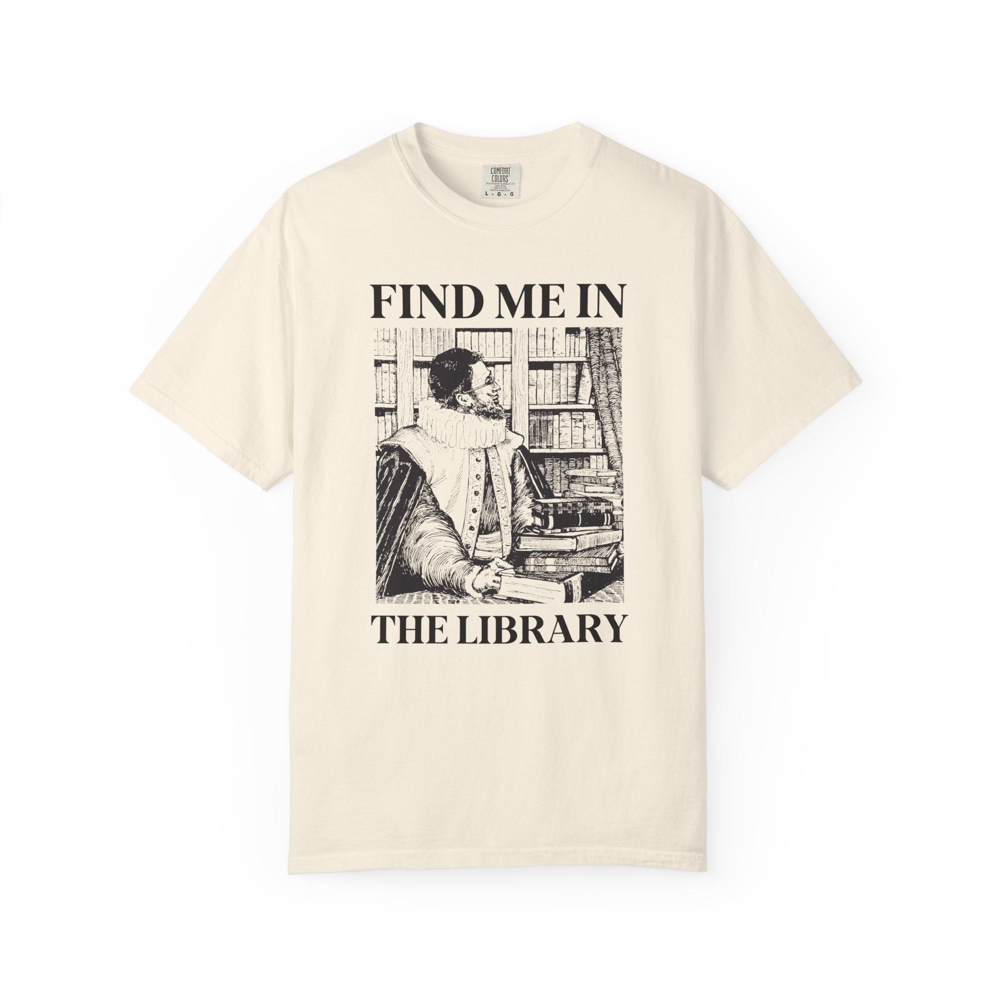 School Librarian or Reading Teacher Gift: Find Me in the Library, Funny Book Lover Librarian T-Shirt with Vintage Aesthetic, Silly Bookish T - Opal and June