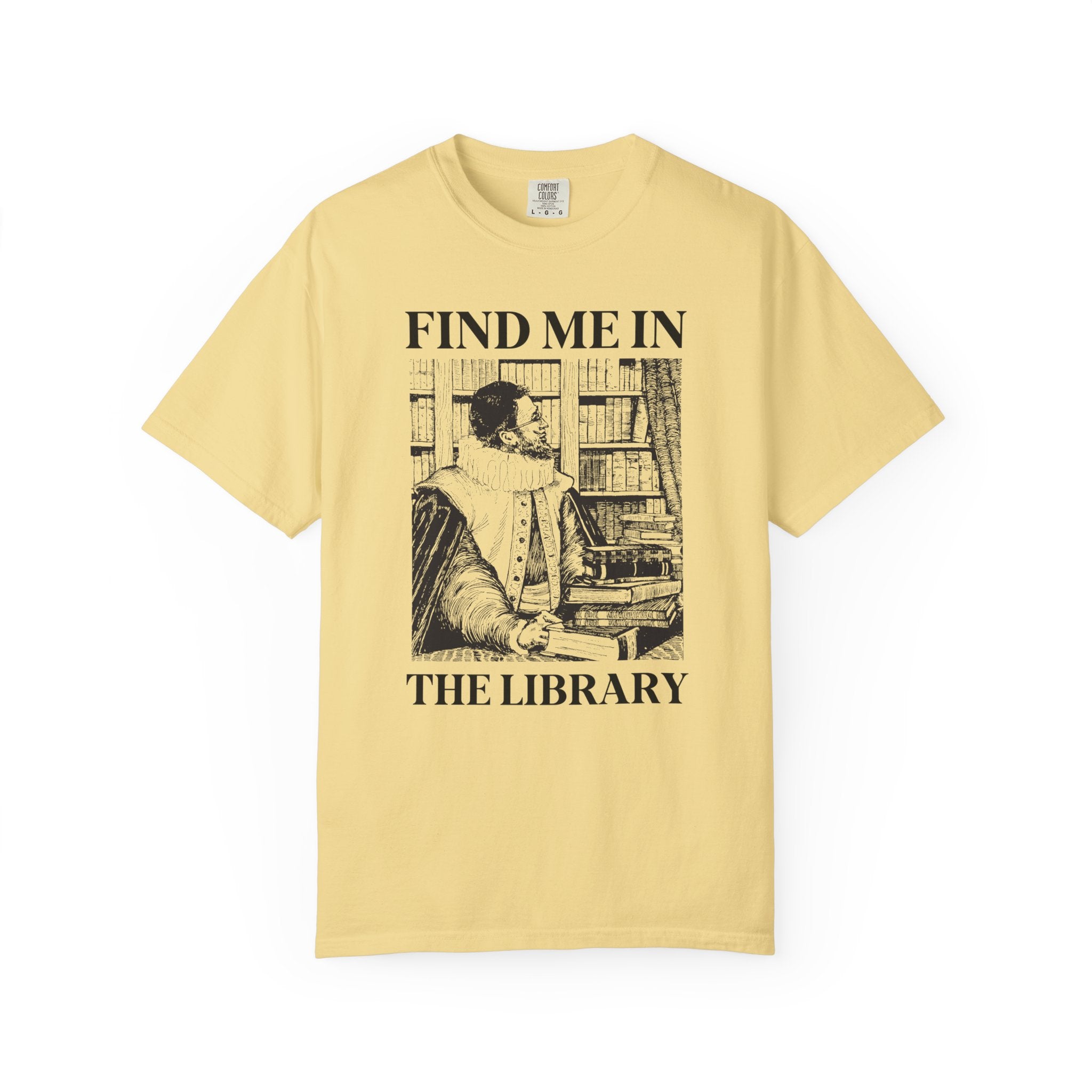 School Librarian or Reading Teacher Gift: Find Me in the Library, Funny Book Lover Librarian T-Shirt with Vintage Aesthetic, Silly Bookish T - Opal and June