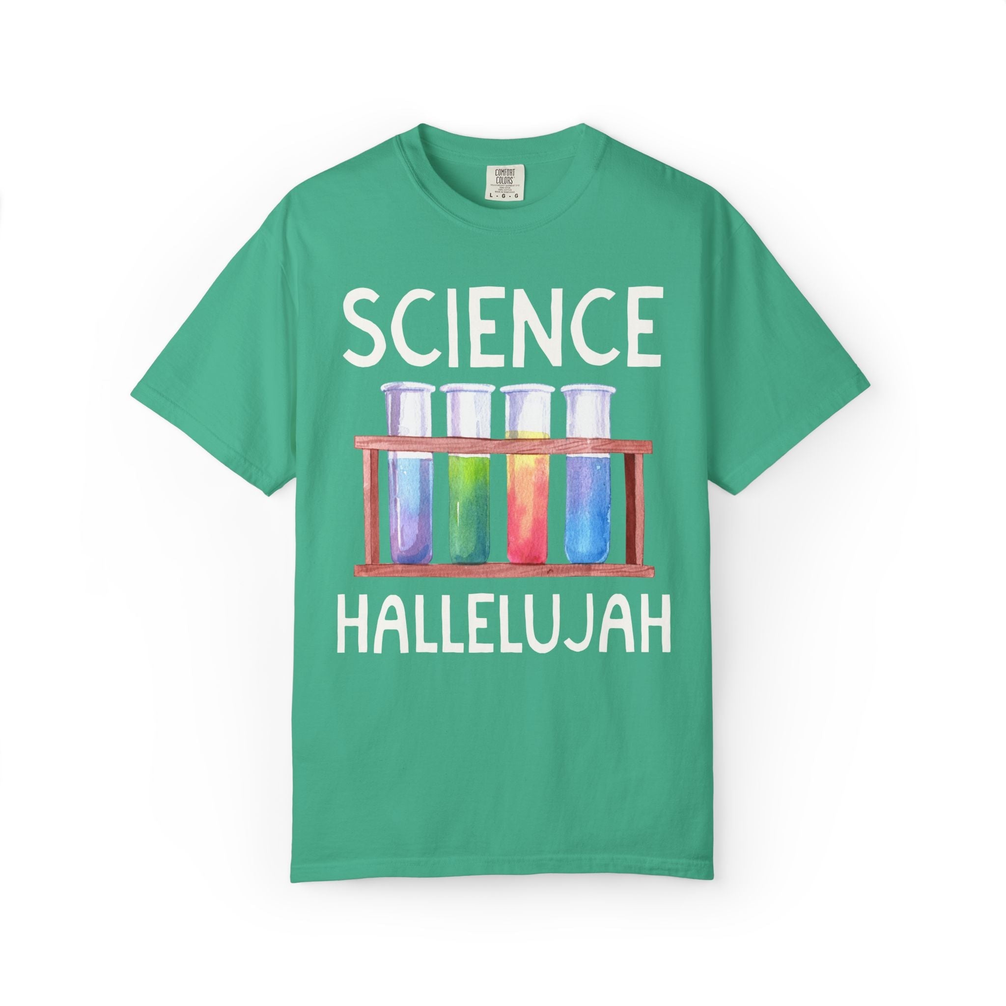 Science Hallelujah Chemistry Teacher or Middle School Science Teacher T-Shirt, Colorful and Fun Women in STEM Science Lover Tee Shirt - Opal and June
