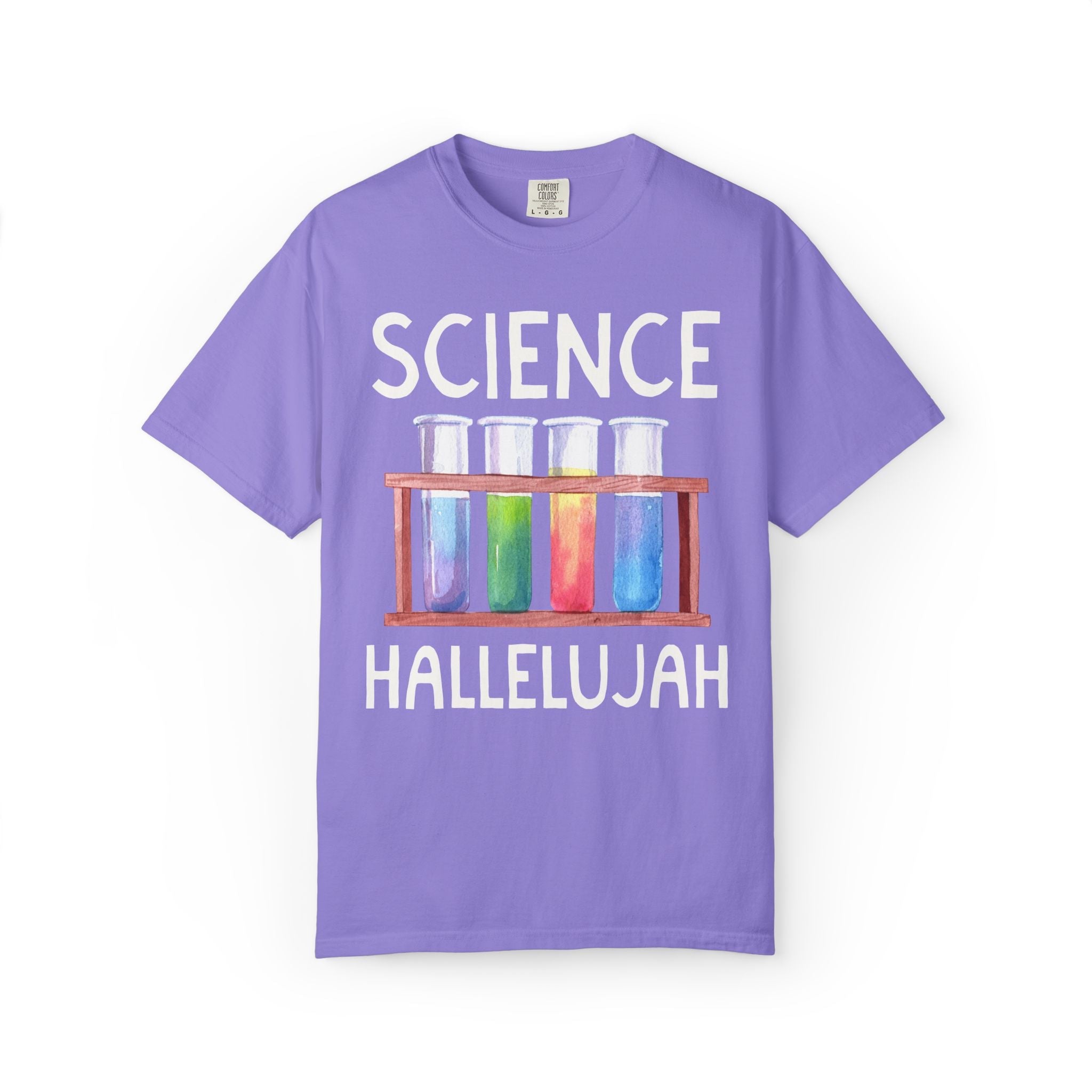 Science Hallelujah Chemistry Teacher or Middle School Science Teacher T-Shirt, Colorful and Fun Women in STEM Science Lover Tee Shirt - Opal and June