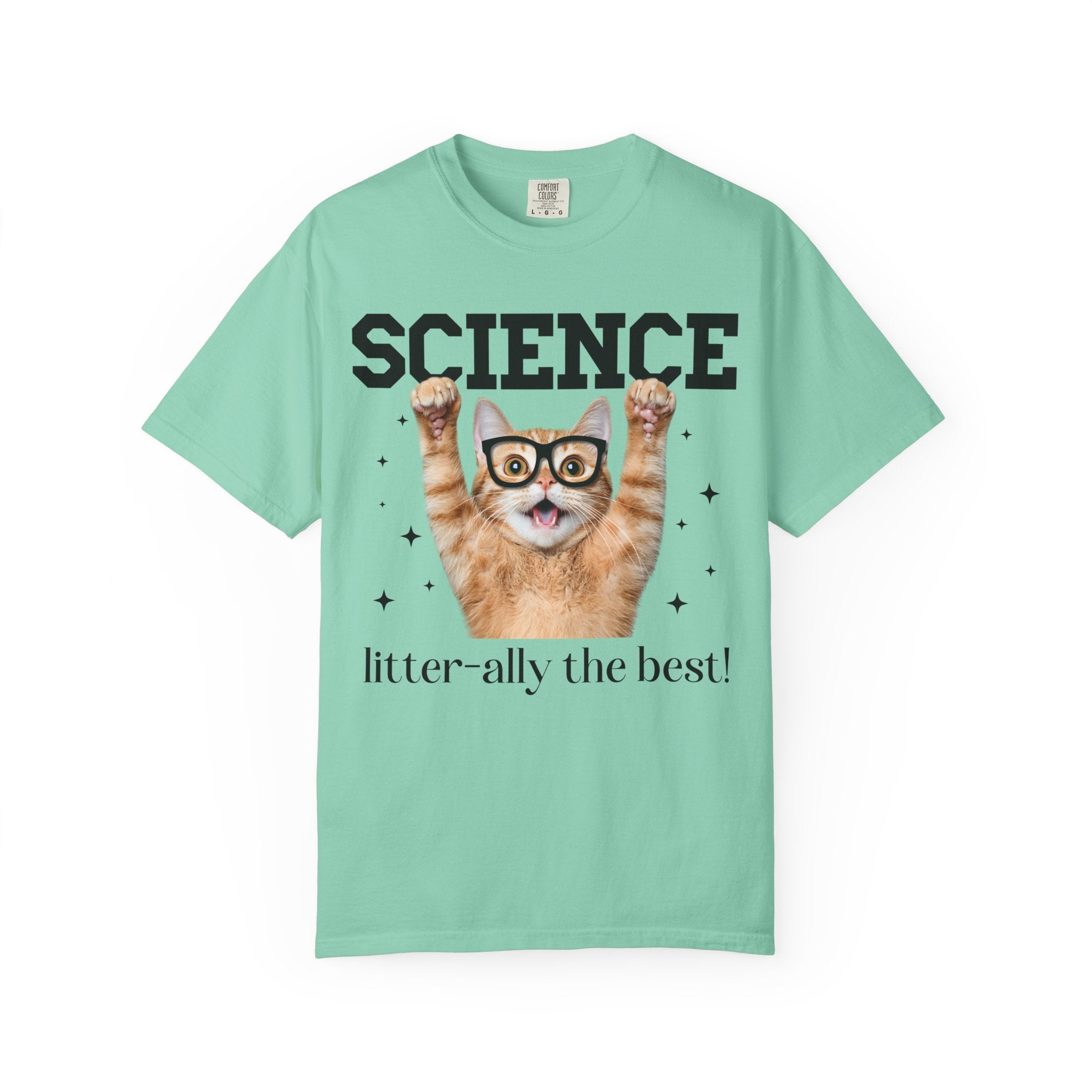 Science Teacher Cat Lover Tee Shirt for Back to School, Funny Saying Cat Mom or Cat Dad Gift, First Day of School Science Department Shirt - Opal and June