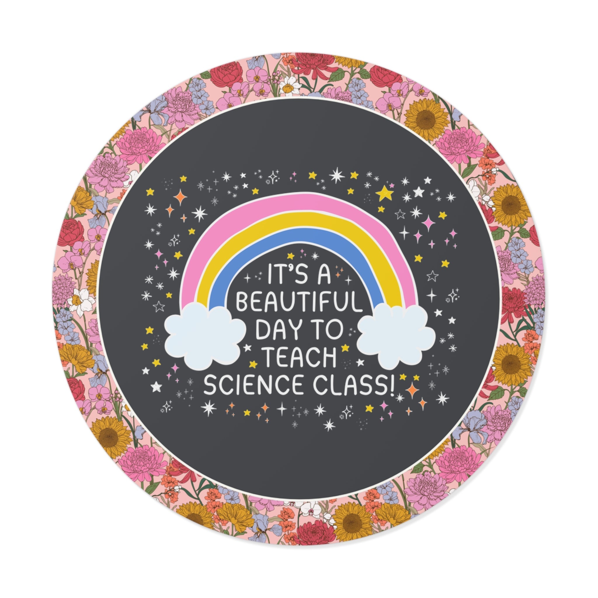Science Teacher Sticker for Back to School, Cute Science Department Gift with Rainbow, Chemistry Professor or Teaching Assistant Sticker - Opal and June