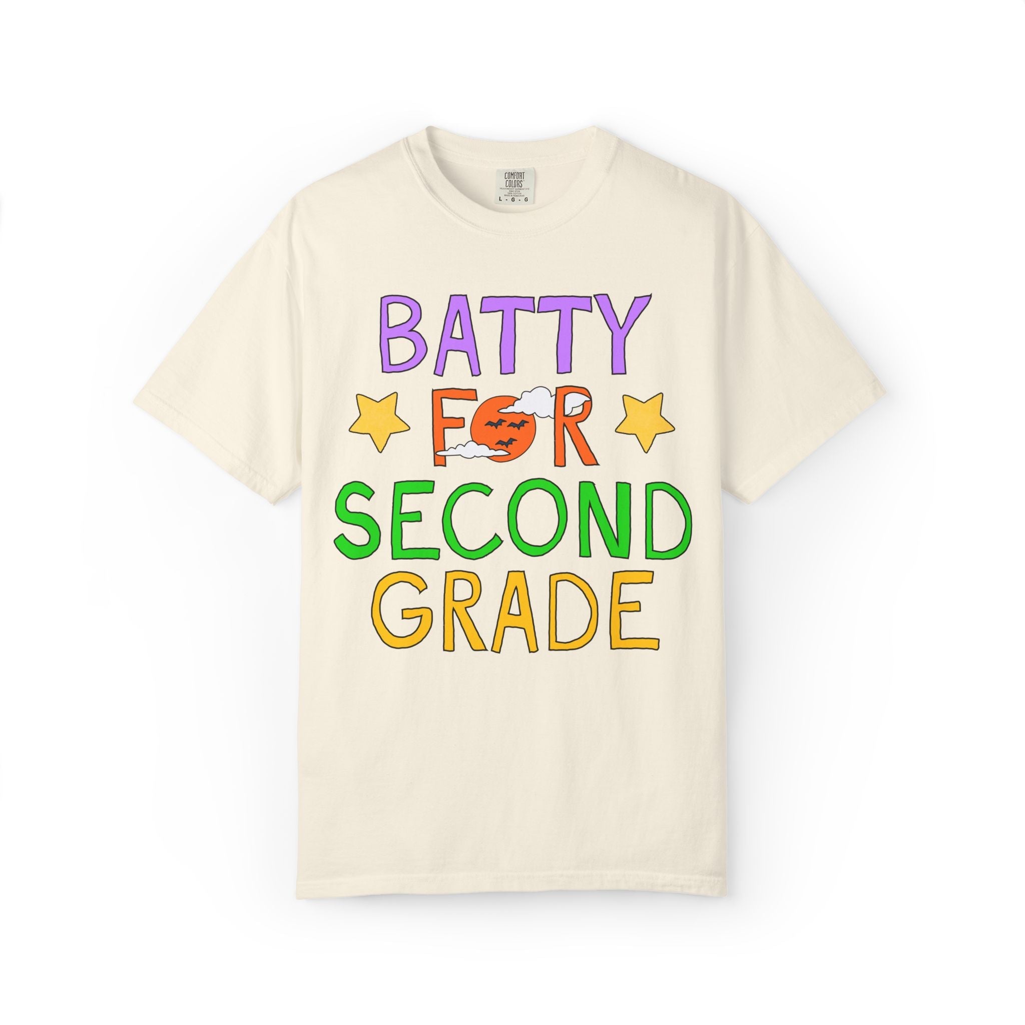 Second Grade Halloween Teacher Tee Shirt: Batty for Second Grade - Opal and June