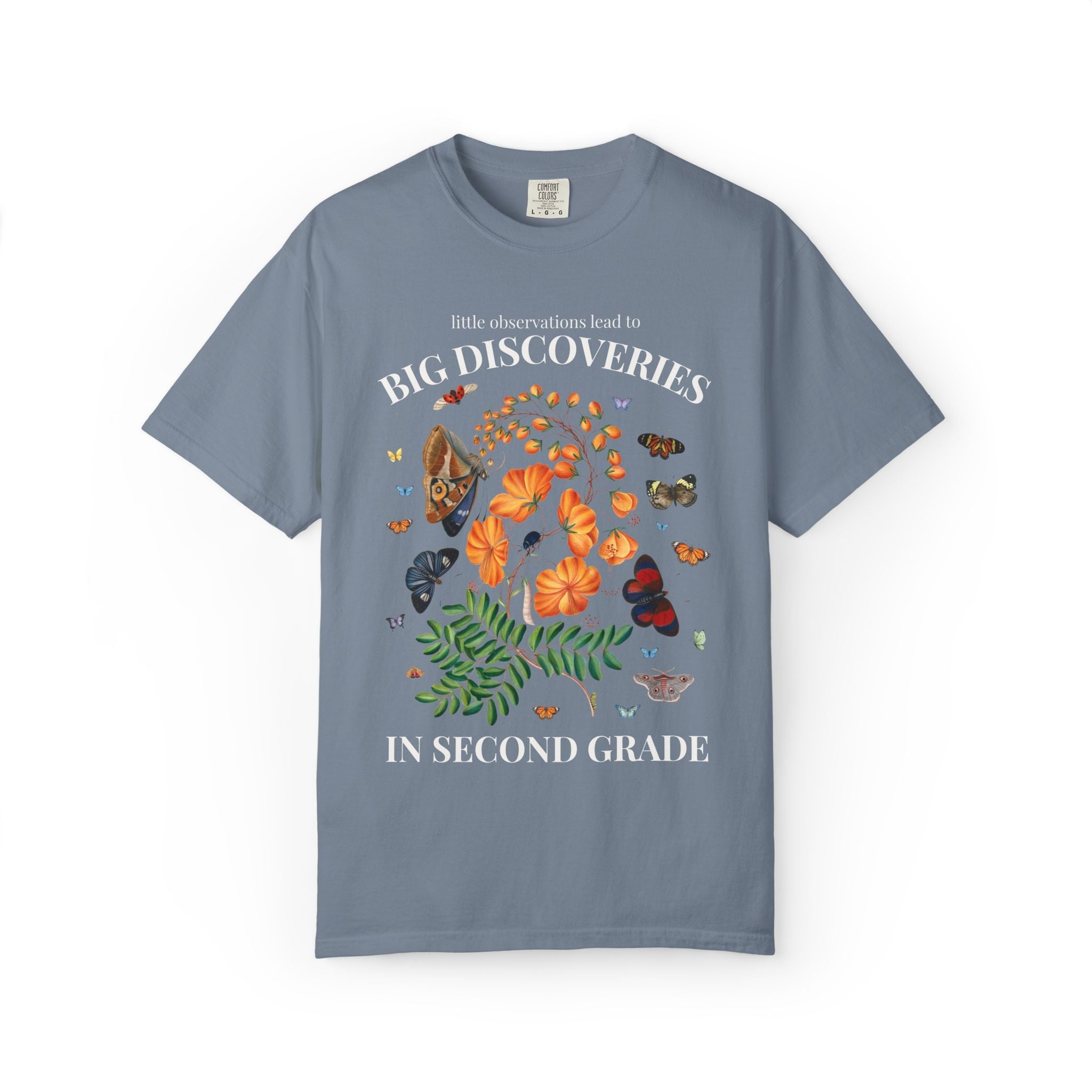 Second Grade: Little Observations Lead to Big Discoveries, Matching Teacher Team T-Shirt for Back to School - Opal and June