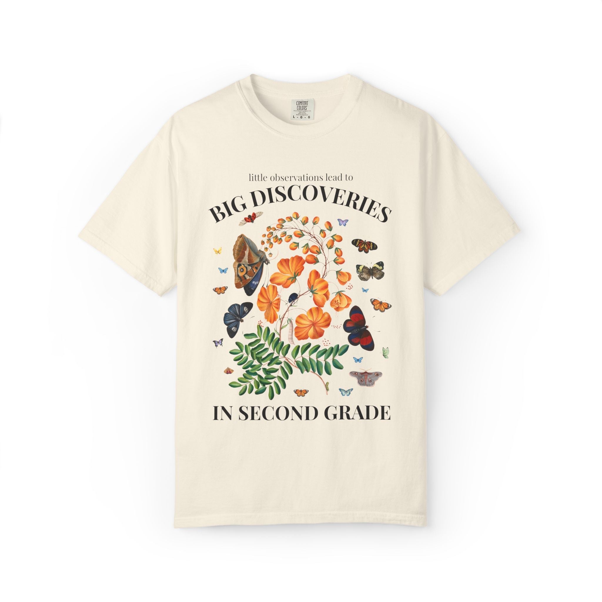 Second Grade: Little Observations Lead to Big Discoveries, Matching Teacher Team T-Shirt for Back to School - Opal and June