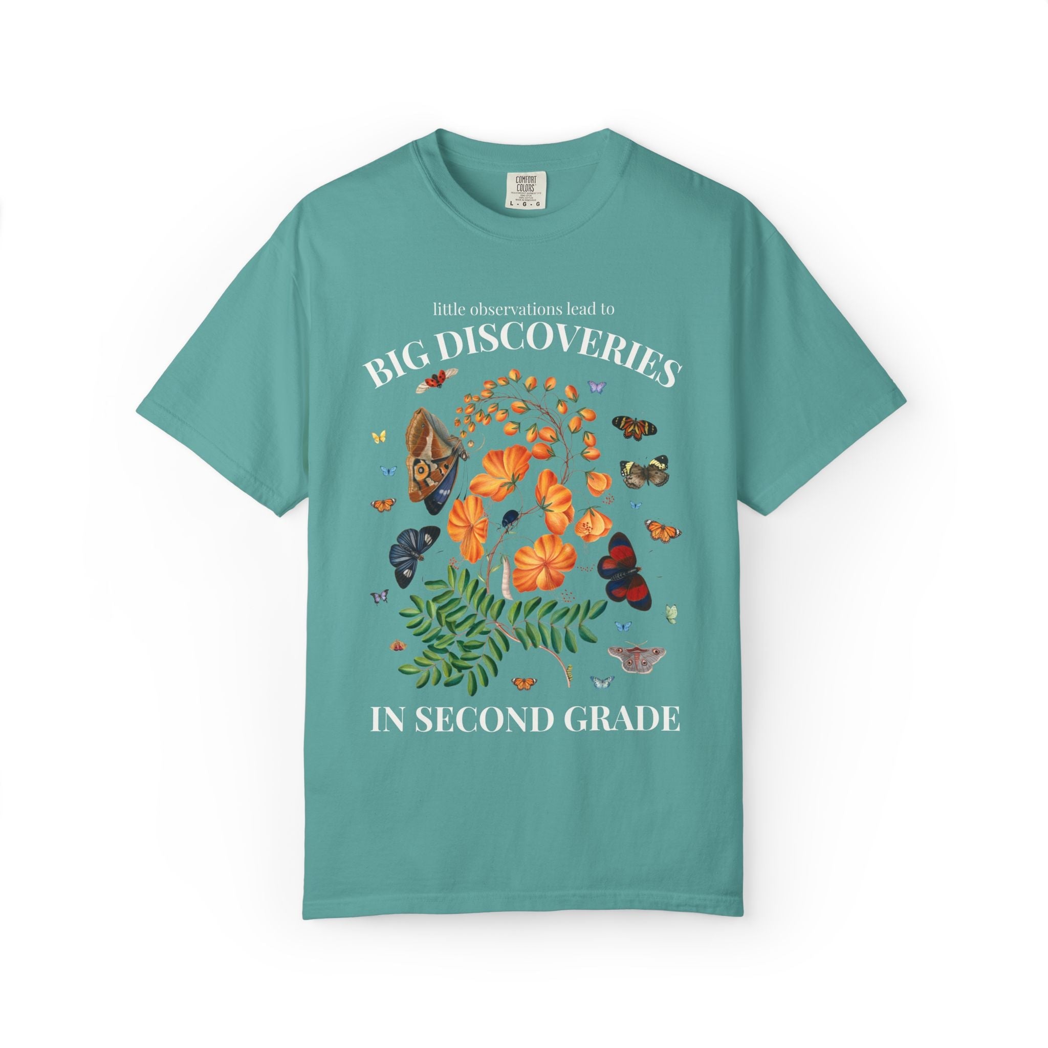 Second Grade: Little Observations Lead to Big Discoveries, Matching Teacher Team T-Shirt for Back to School - Opal and June