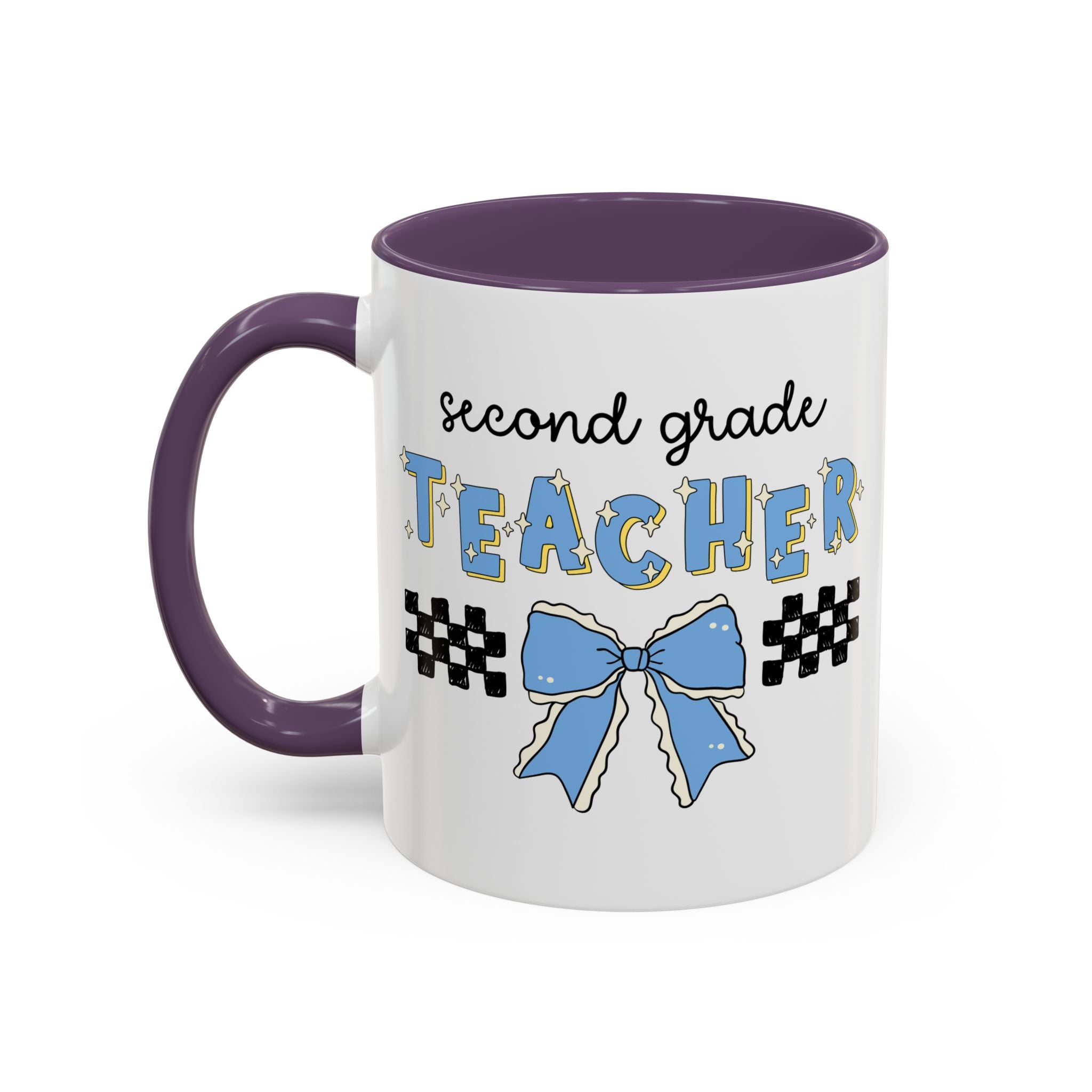Second Grade Teacher Coffee Mug for First Day of School, Meet the Teacher Night, Cute Teaching Major Gift, New 1st Grade Teacher, Mug with Bow - Opal and June