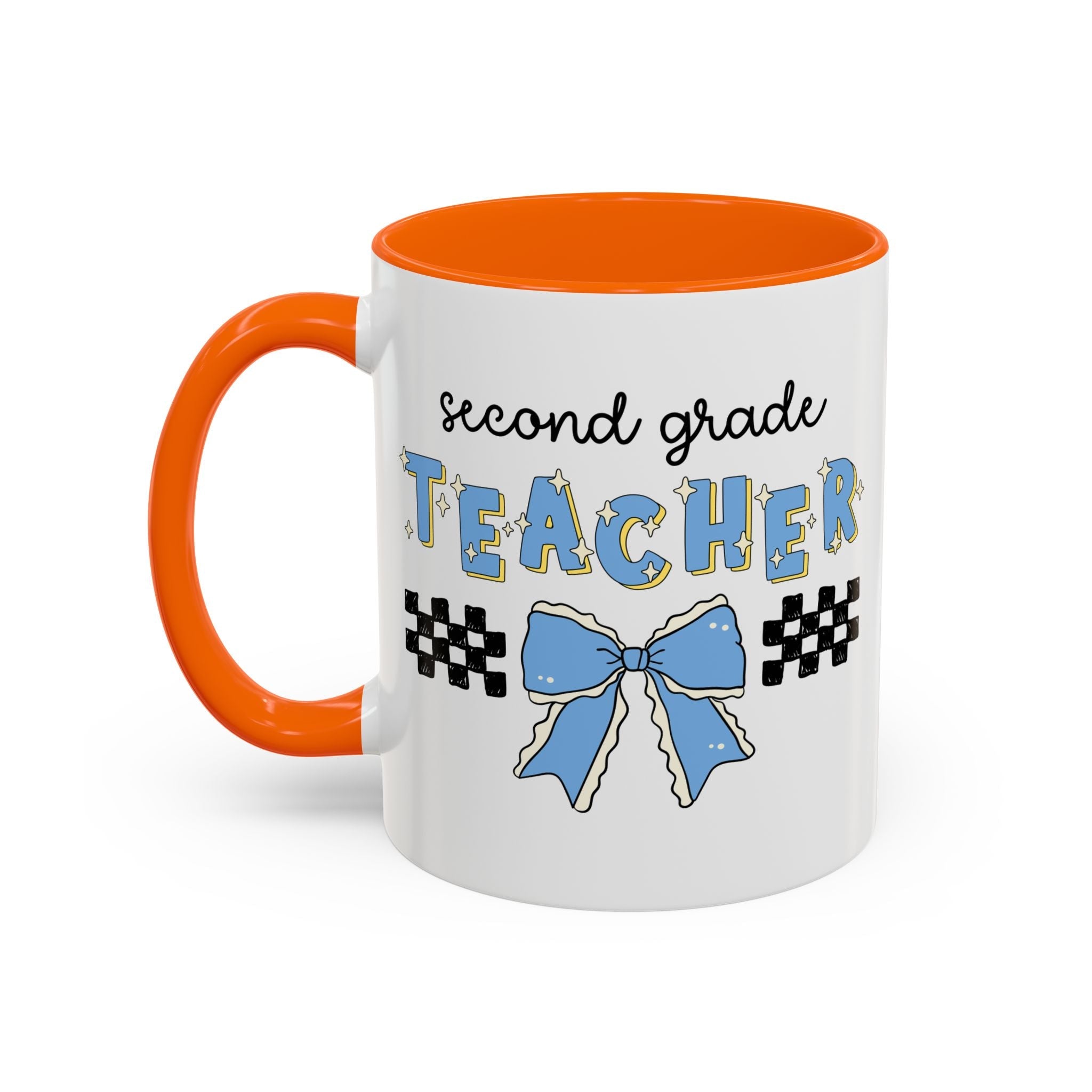 Second Grade Teacher Coffee Mug for First Day of School, Meet the Teacher Night, Cute Teaching Major Gift, New 1st Grade Teacher, Mug with Bow - Opal and June